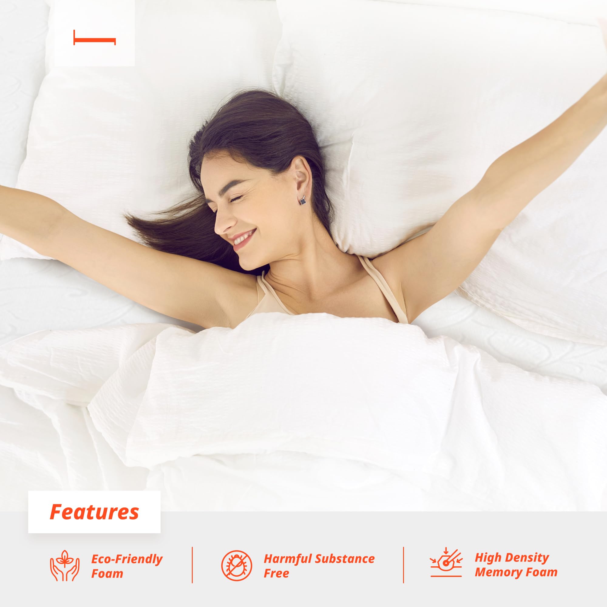 Primasleep Full Mattress, 7 Inch Deluxe Gel Memory Foam Mattress, Gel Infused For Comfort And Pressure Relief, Certipur-Us Certi