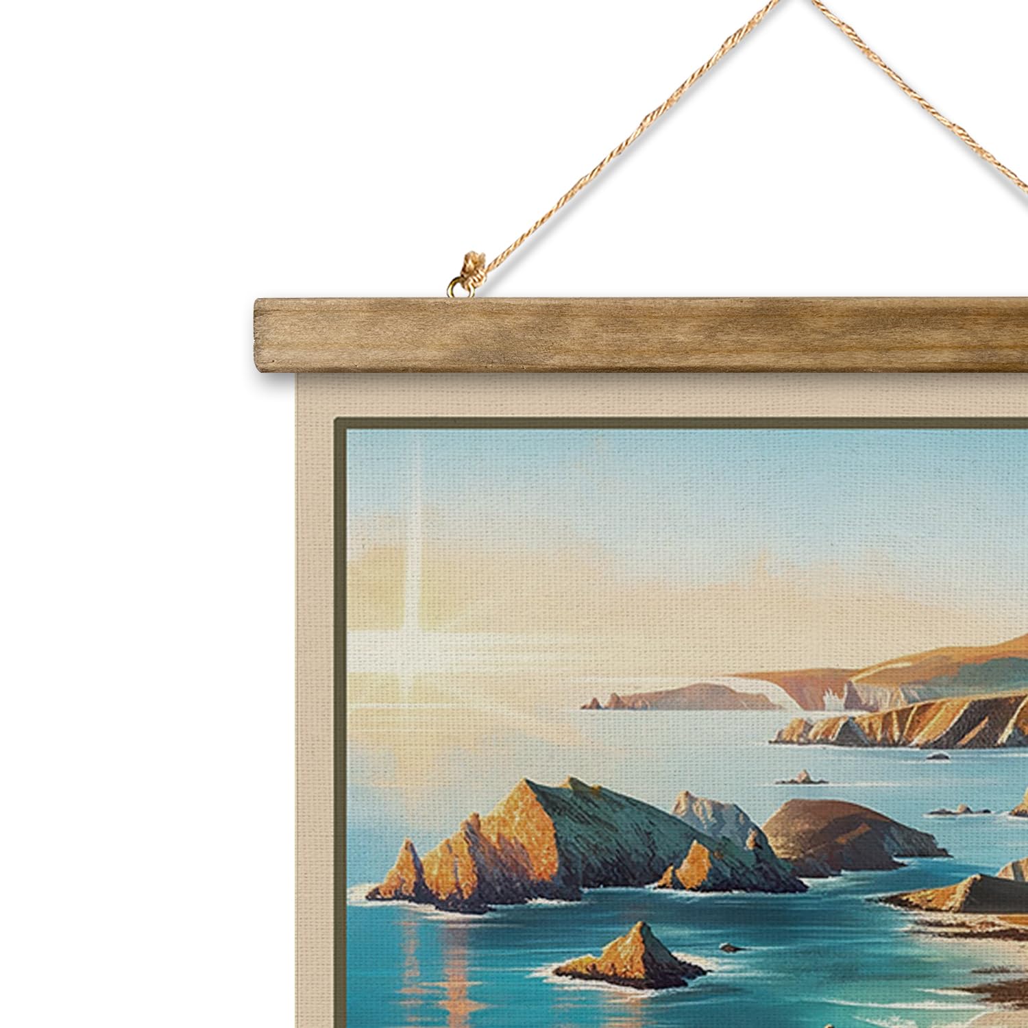 Xiaoaika Vintage Channel Islands National Park Travel Poster With Wooden Scroll Frame - Living Room, Bedroom, Home, Office Retro