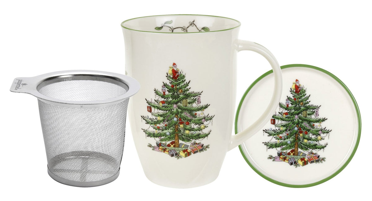 Spode Christmas Tree Tisaniere, 12-Ounce