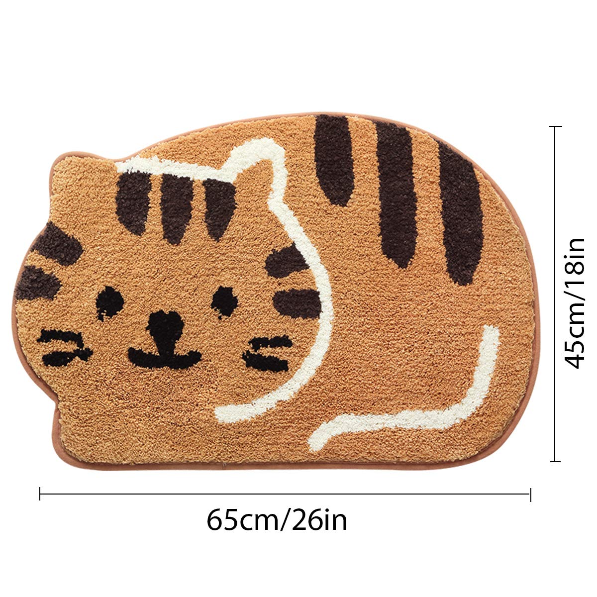 Ankah Shower, Tub, Bath Mat, Bathroom Rug, Non-Slip, Absorbent, Soft Mat For Bathroom, Adorable Design Cat-Picture Bath Mat Door