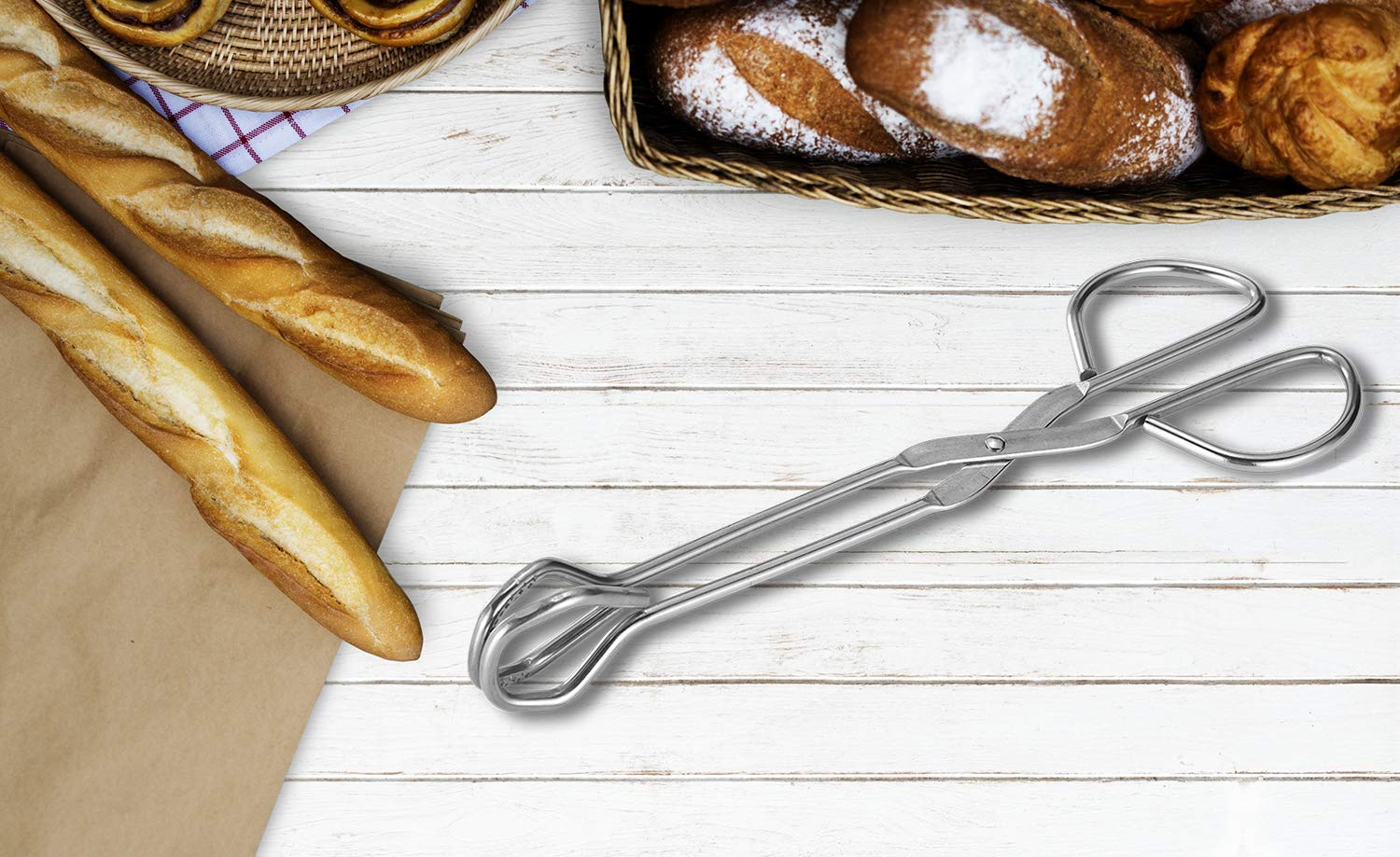 Hiash 9-Inch And 11-Inch Heavy Duty Stainless Steel Kitchen Tongs - Comfortable Ergonomic Grip, Scissor Design, Heat Resistant F