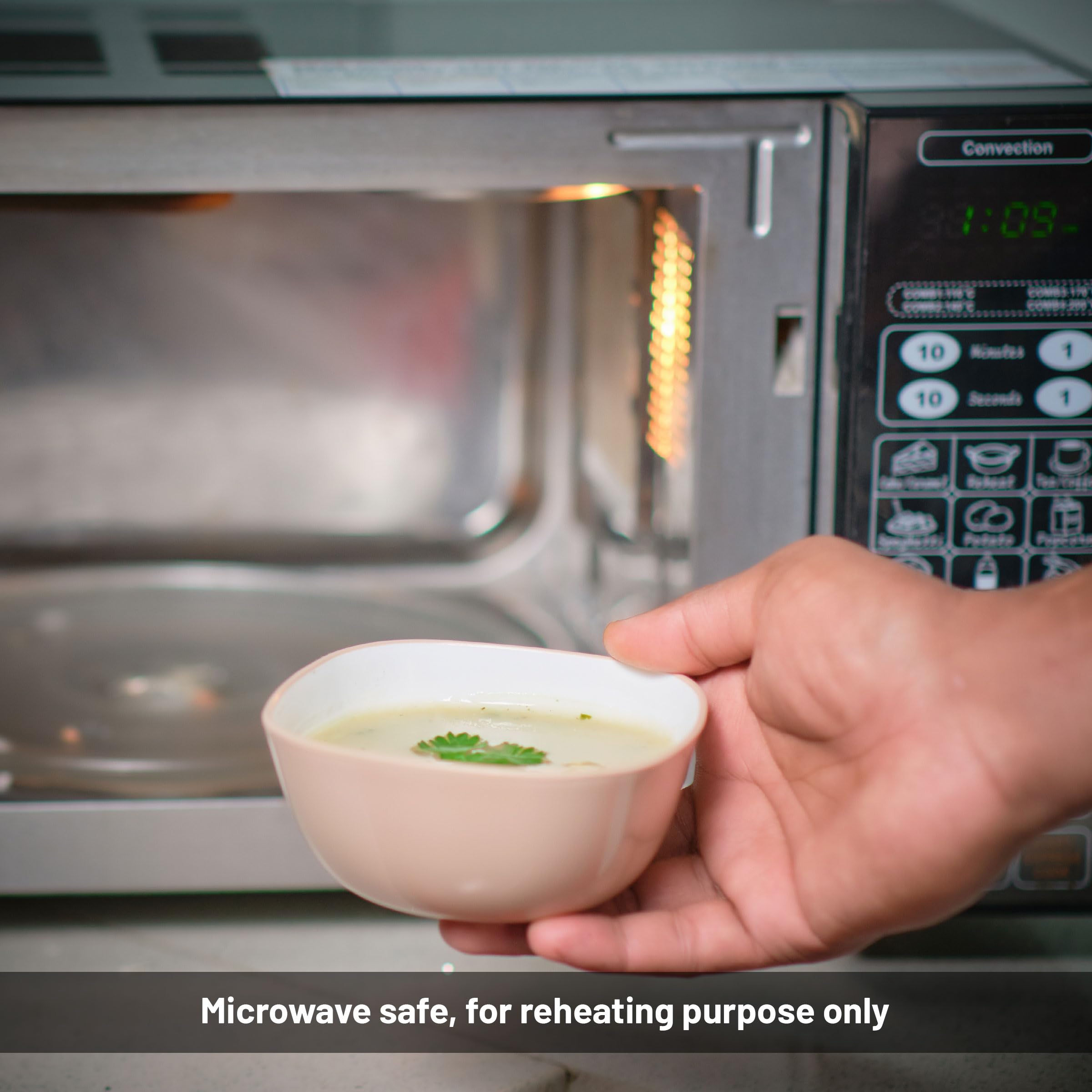 Lumiset Plastic Set Of 4 Square Dessert/Soup Bowls With Matching Spoons For Kitchen & Dining| 100% Food Grade Bpa Free| Unbreaka