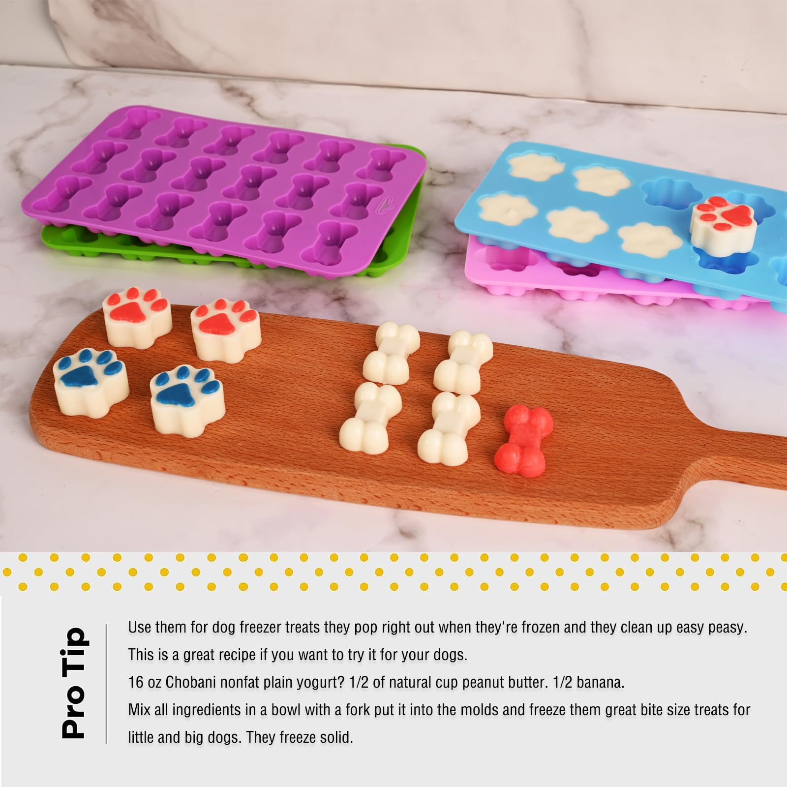 Wmkgg Puppy Dog Paw And Bone Silicone Molds, Set Of 5 Food Grade Baking Molds For Chocolate, Candy, Jelly, Ice Cube, Dog Treats,