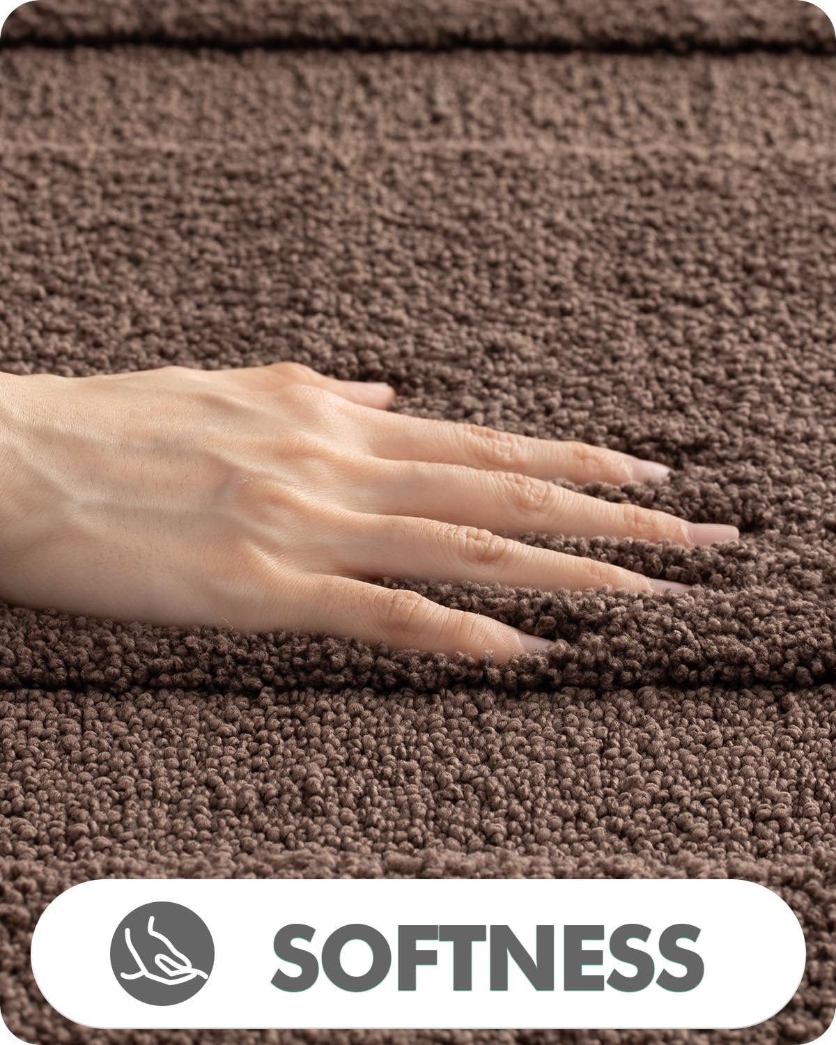 Lumi Bathroom Rugs, 24''X36'' Ultra Soft Bath Mats For Bathroom, Absorbent Bath Mat, Microfiber Washable Bath Rug, Non Slip Rubb