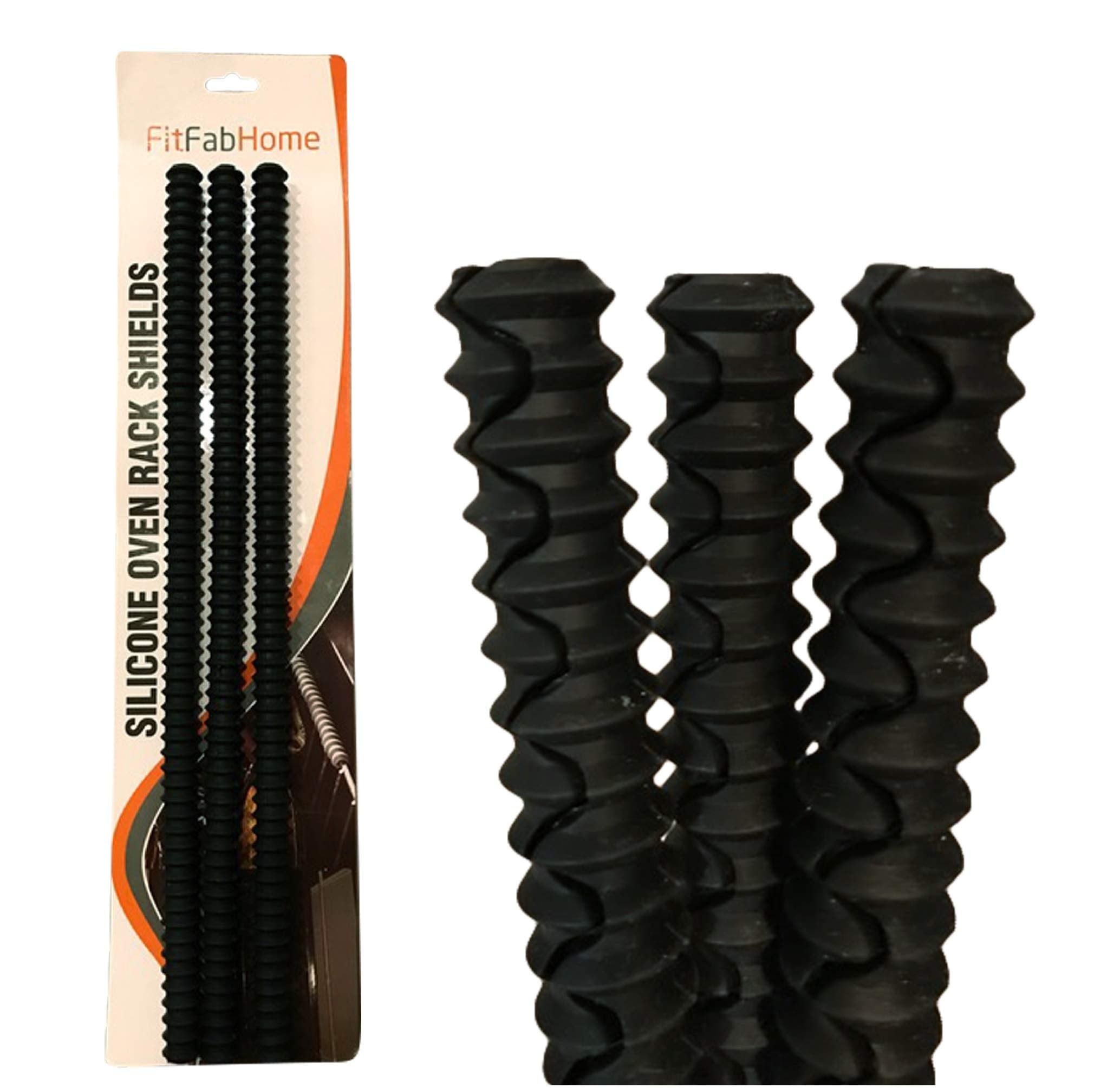 Fitfabhome 3 Pack Oven Rack Shields | 100% Certified Bpa Free | Heat Resistant Silicone | Protect Against Burns And Scars