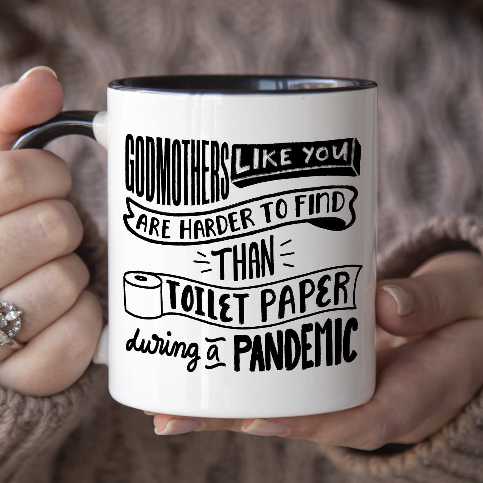 YouNique Designs Godmother Cup, 11 Ounces, Will You Be My Godmother Proposal Coffee Mug, Godmother Mug from Godchild, Fairy Godm