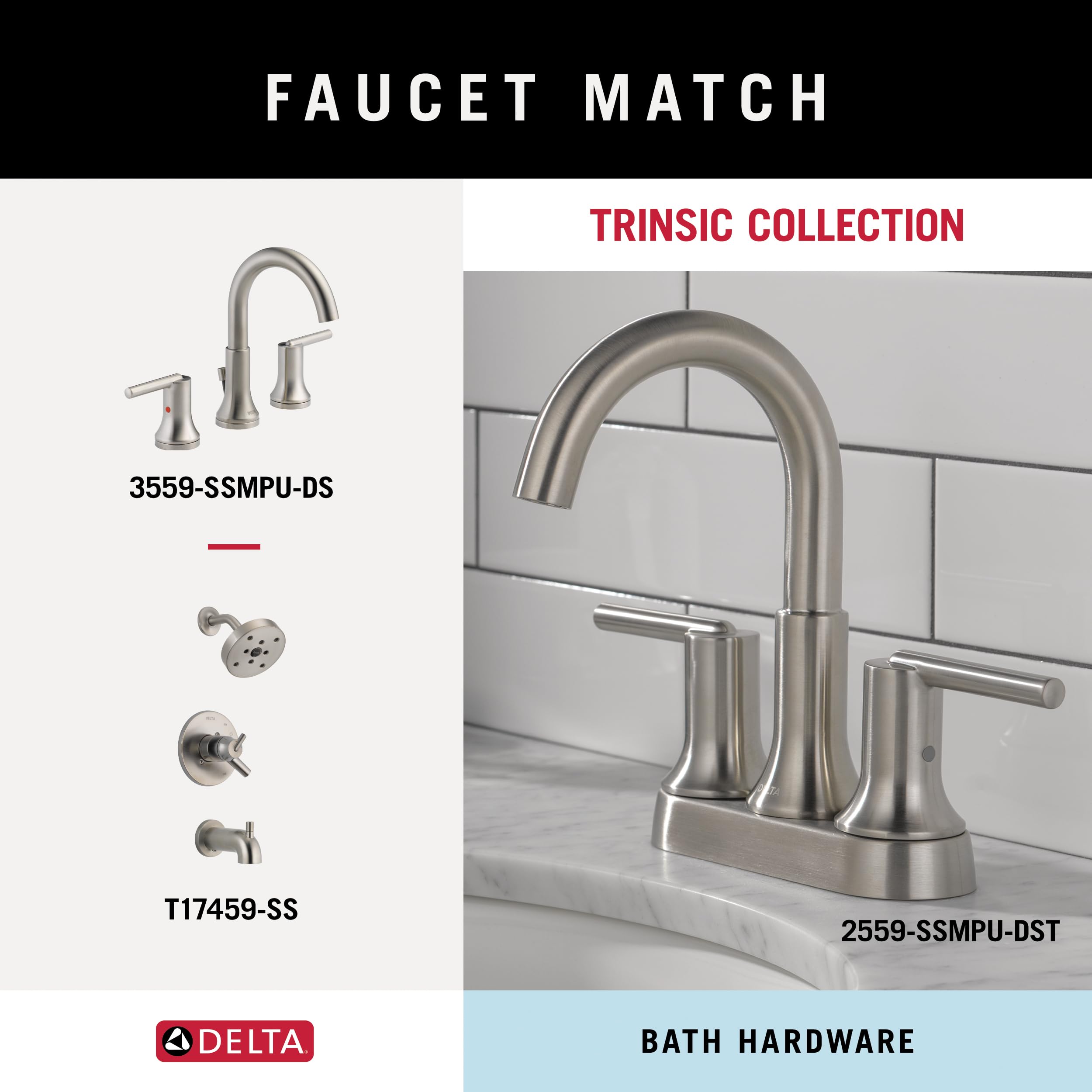 Delta Faucet 75950-Ss Trinsic Toilet Paper Holder, 3.31 X 7.00 X 3.31 Inches, Stainless