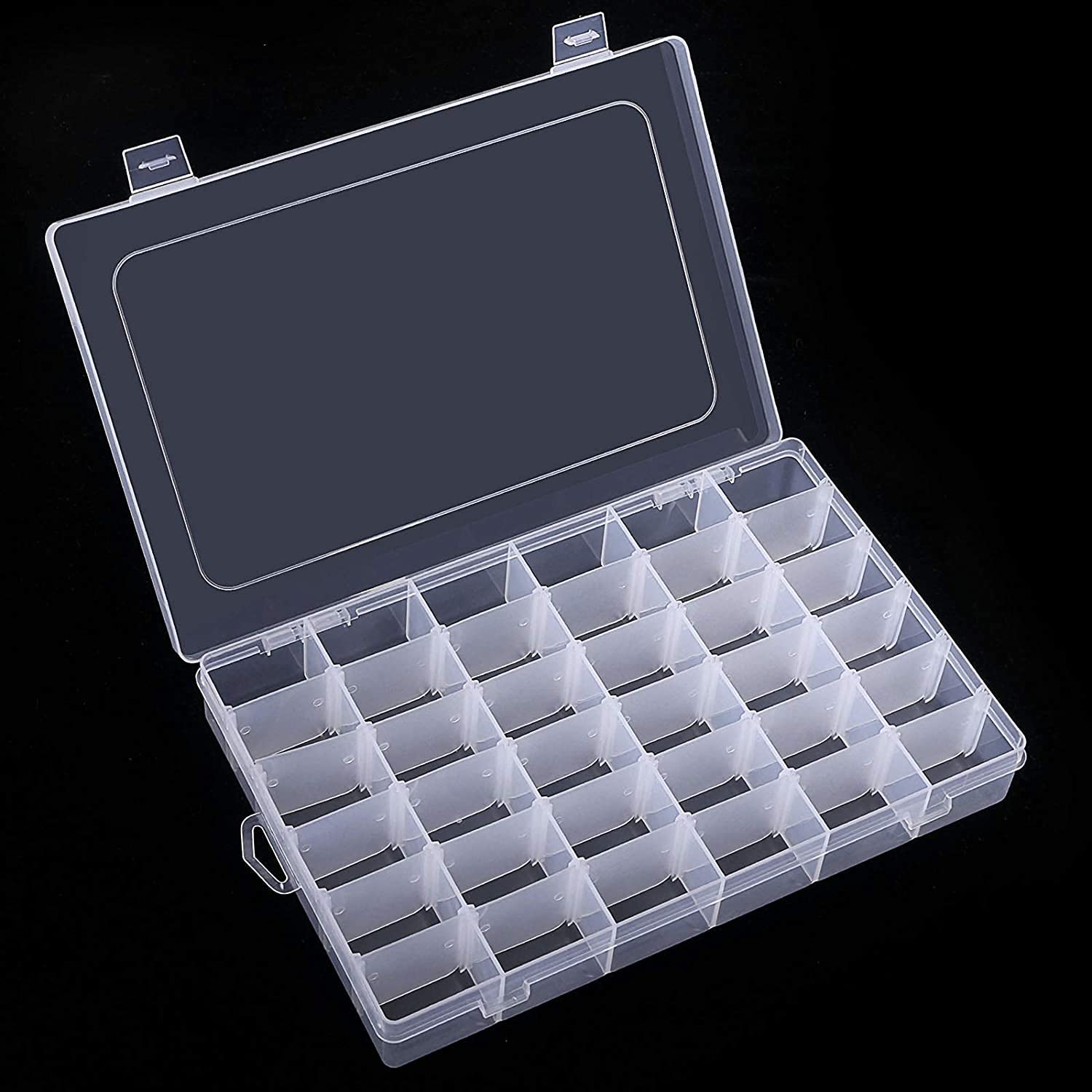 Gyanvi 36 Grids Plastic Organizer Box With Adjustable Dividers For Beads Crafts Jewelry Fishing Tackles Earring Container Tool |