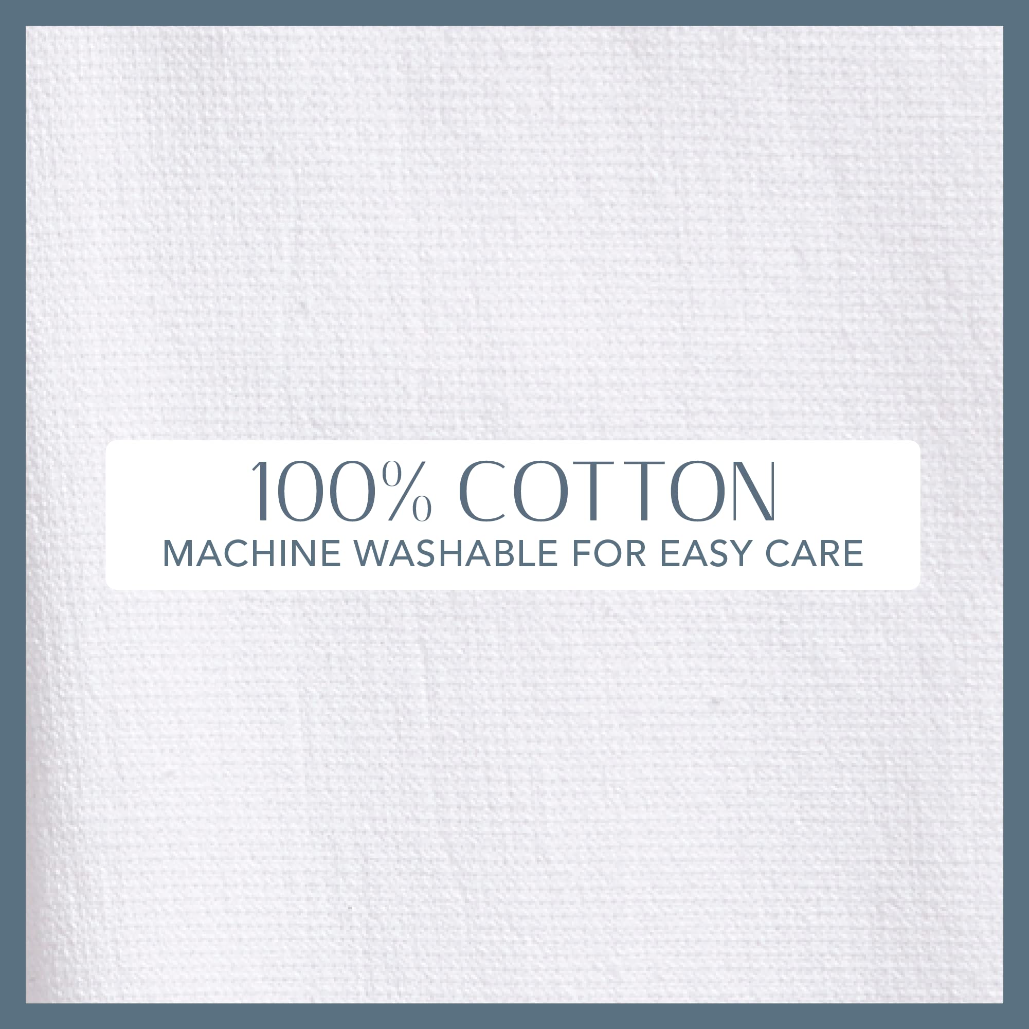 Elrene Home Fashions Farmhouse Living Sentiments Napkins, 20'' X 20'' (Set Of 4), Black/White 4