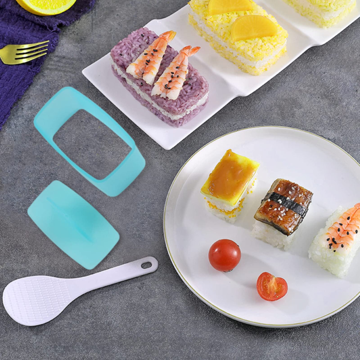 Musubi Modl Dimvka Non Stick Musubi Maker Press, Onigiri Sushi Rice Mold, Musubi L ...