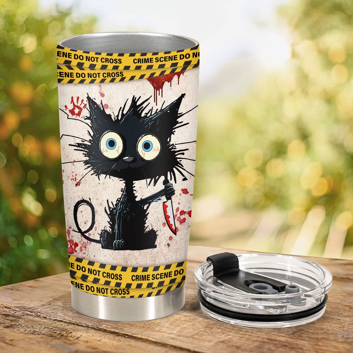 34Hd Cat Gifts For Cat Lovers, 20Oz Cat Tumbler With Lid Stainless Steel, Horror Cat Coffee Mug, Funny Cat Cup, Halloween Gifts