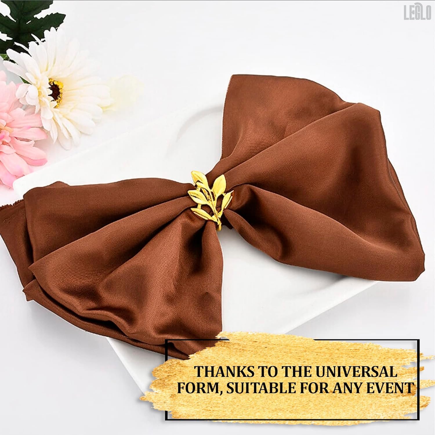 20 Pcs Gold Fall Napkin Rings - Gold Napkin Rings Bulk Gold Leaf Napkin Rings Flower Napkin Rings Boho Napkin Rings Set Of 20 -