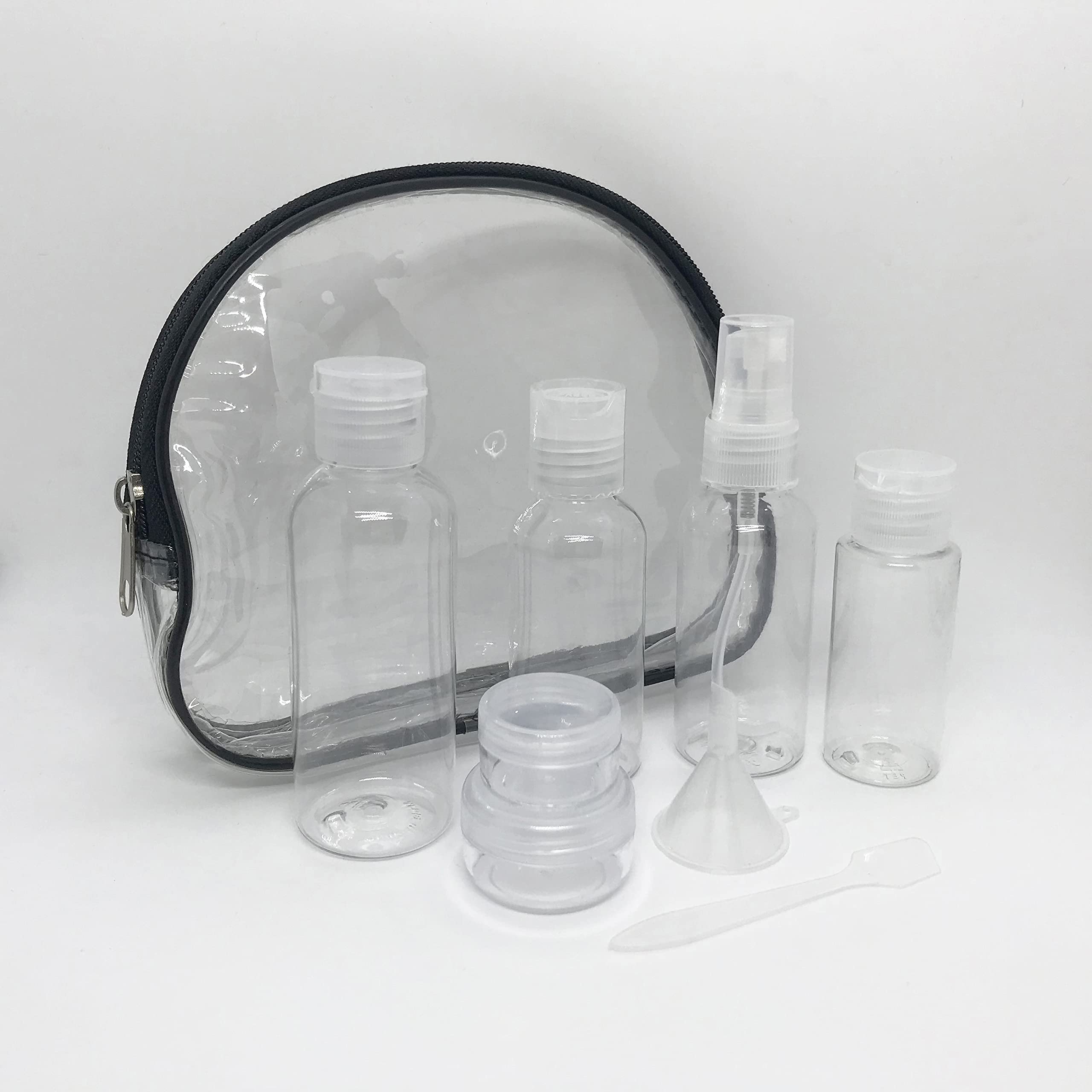 Jadewell 4 Pack Travel Bottles Set With Zipper Bag Containers For Toiletries Shampoo Conditioner Lotion Body Wash Liquid Leak-Pr
