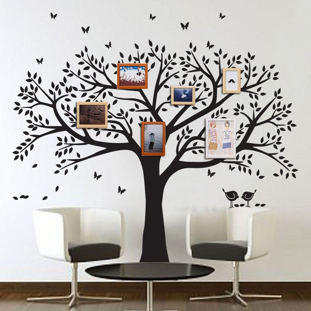 Lskoo Family Photo Frame Tree Wall Decals Family Tree Decal Living Roo ...