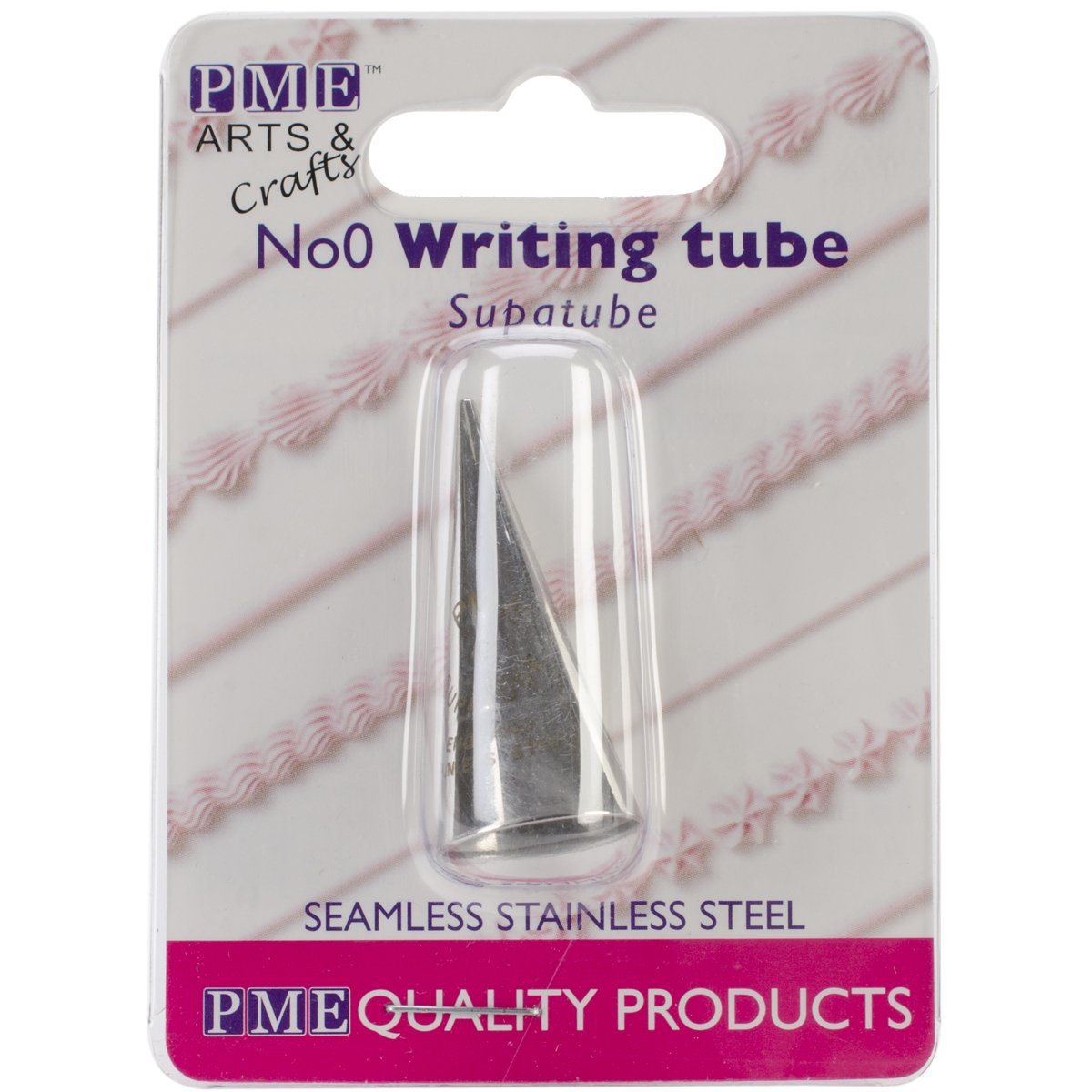 Pme Seamless Stainless Steel Supatube Decorating Tip, Writer #0, Standard, Silver