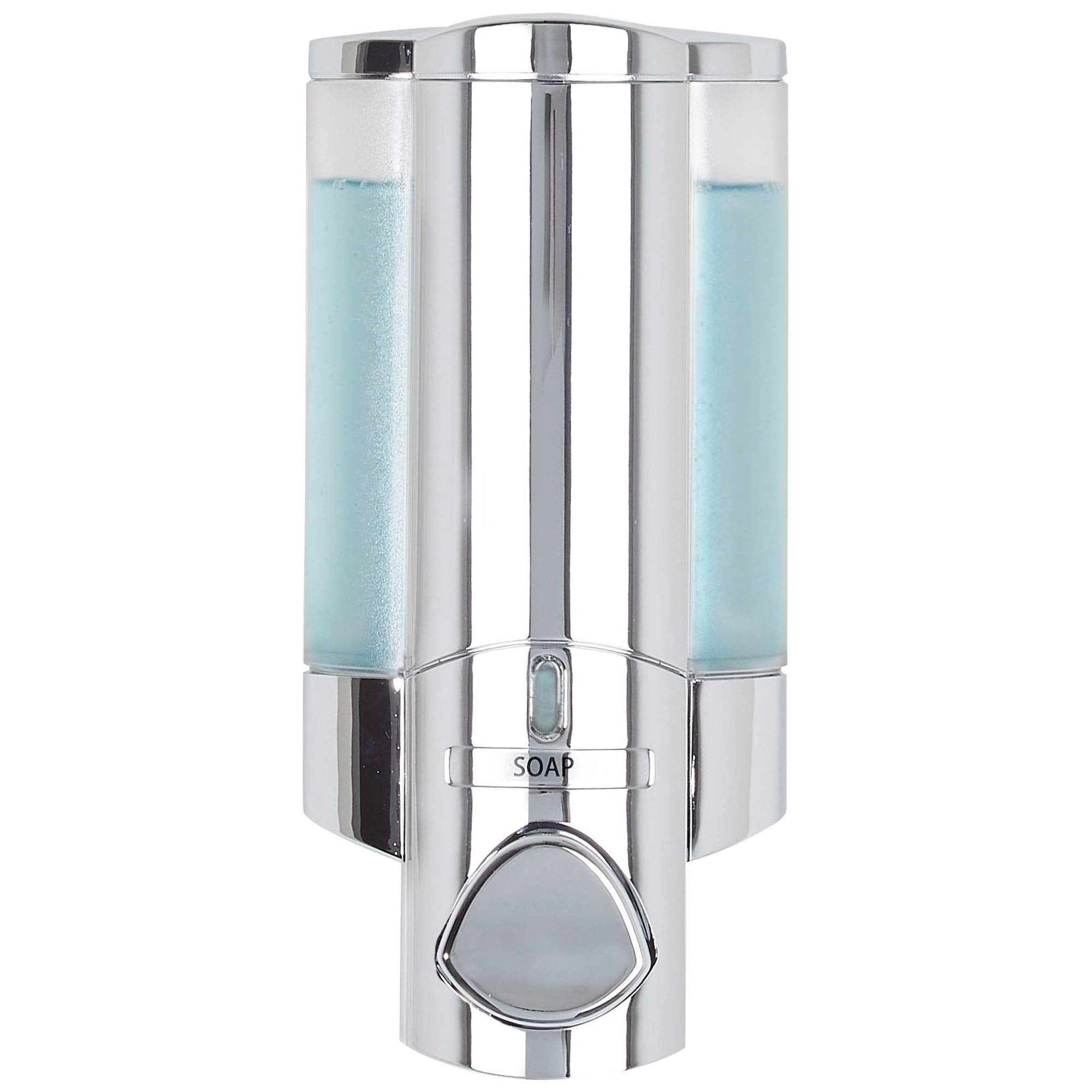Better Living Products 76140-1 Aviva 1 Chamber Wall Mount Soap And Sanitizer Dispenser, Chrome