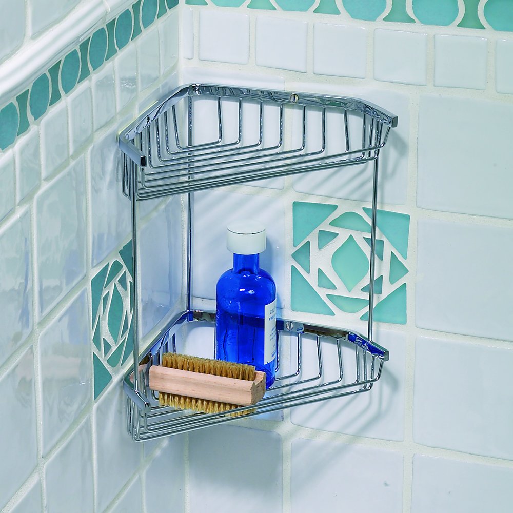 Gatco 1475 Tub And Shower Corner Caddy, Chrome