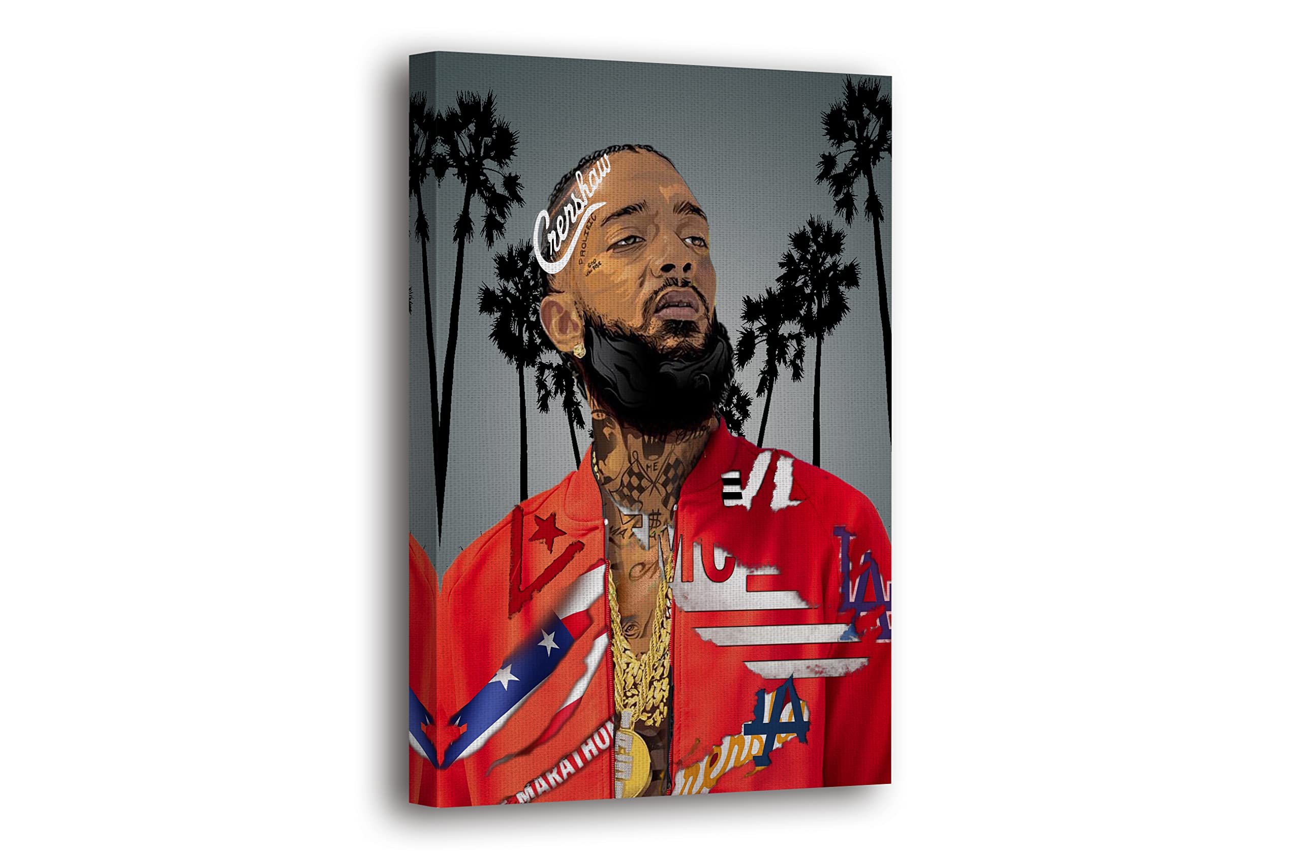 Spiritualhands Nipsey Hussle Wall Art Print, Home Decor Framed Poster Wall Art Canvas Artwork For Living Room, Pictures For Bedr