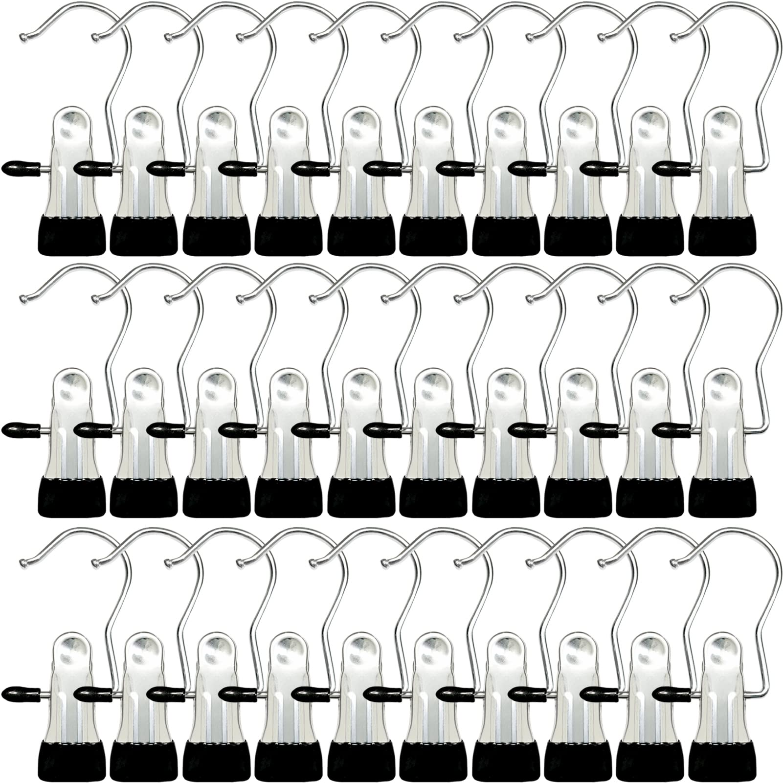 Boot Hangers For Closet, 30 Pack Hanging Clips Hook Clothes Pins For Laundry, Hanger Clips Towel Clips Boot Organizer For Home A