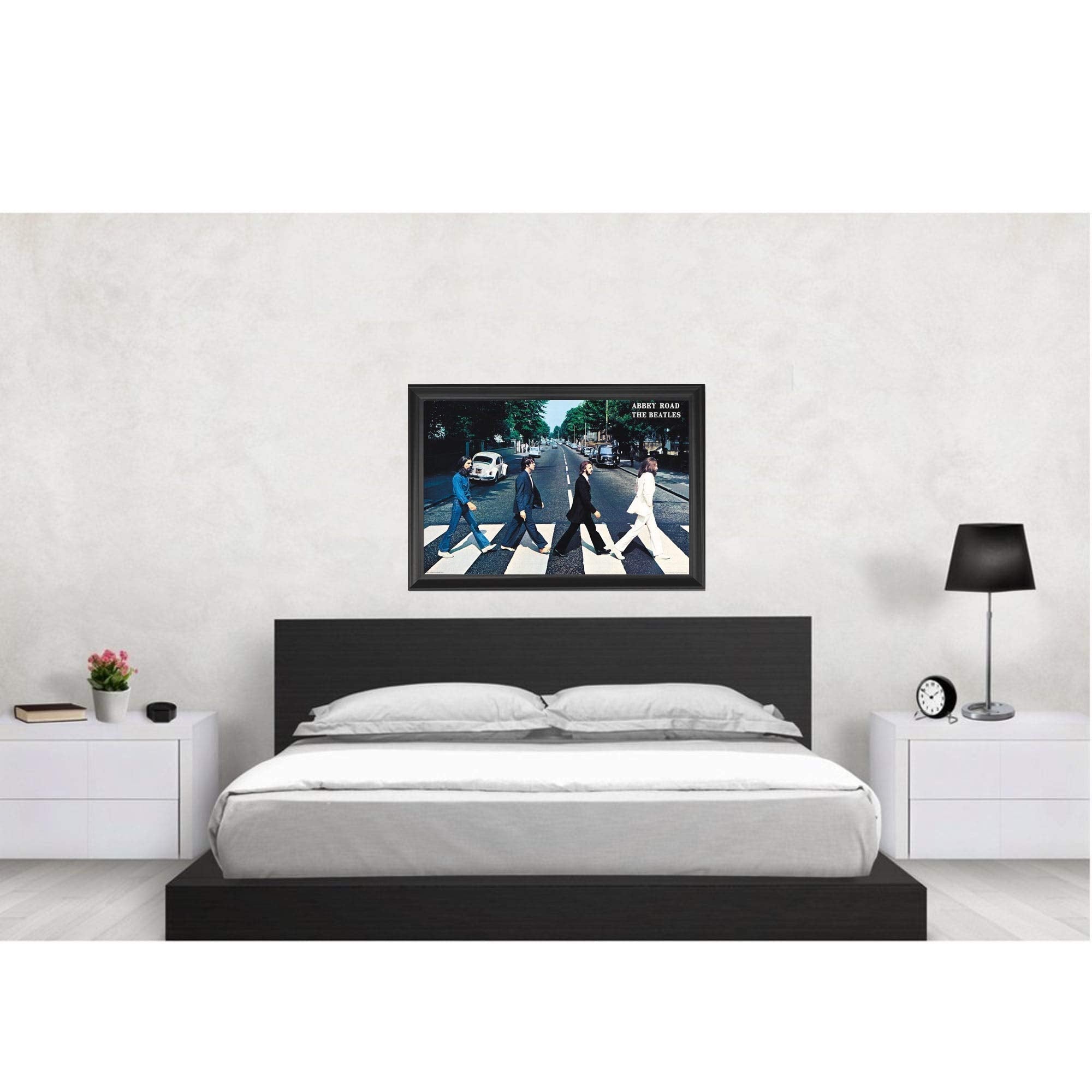 The Beatles Abbey Road Album Wall Art Decor Print | 24X36 Inches | Canvas/Painting Like Textured Print & Posters
