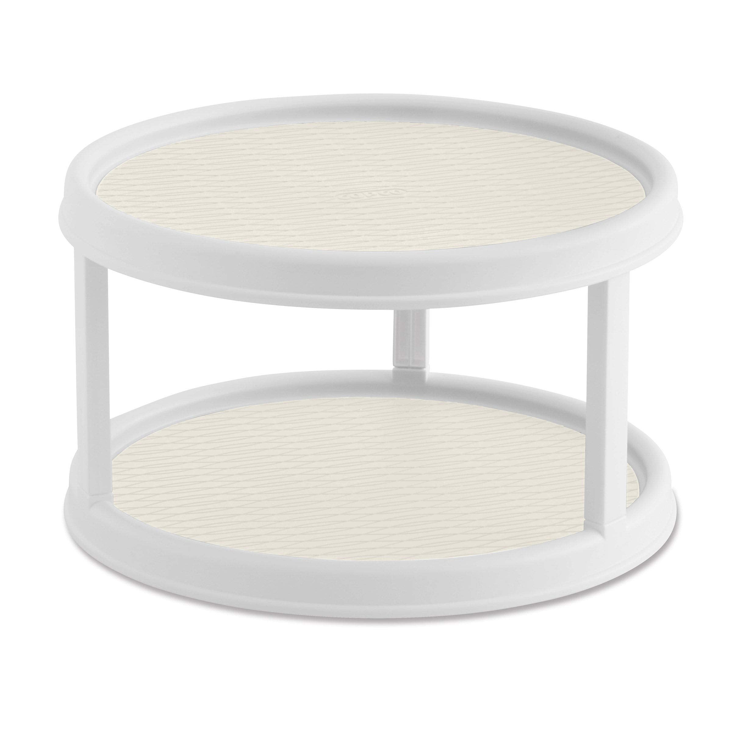 Copco Non-Skid 2 Tier Turntable, 12 Inch, Cream