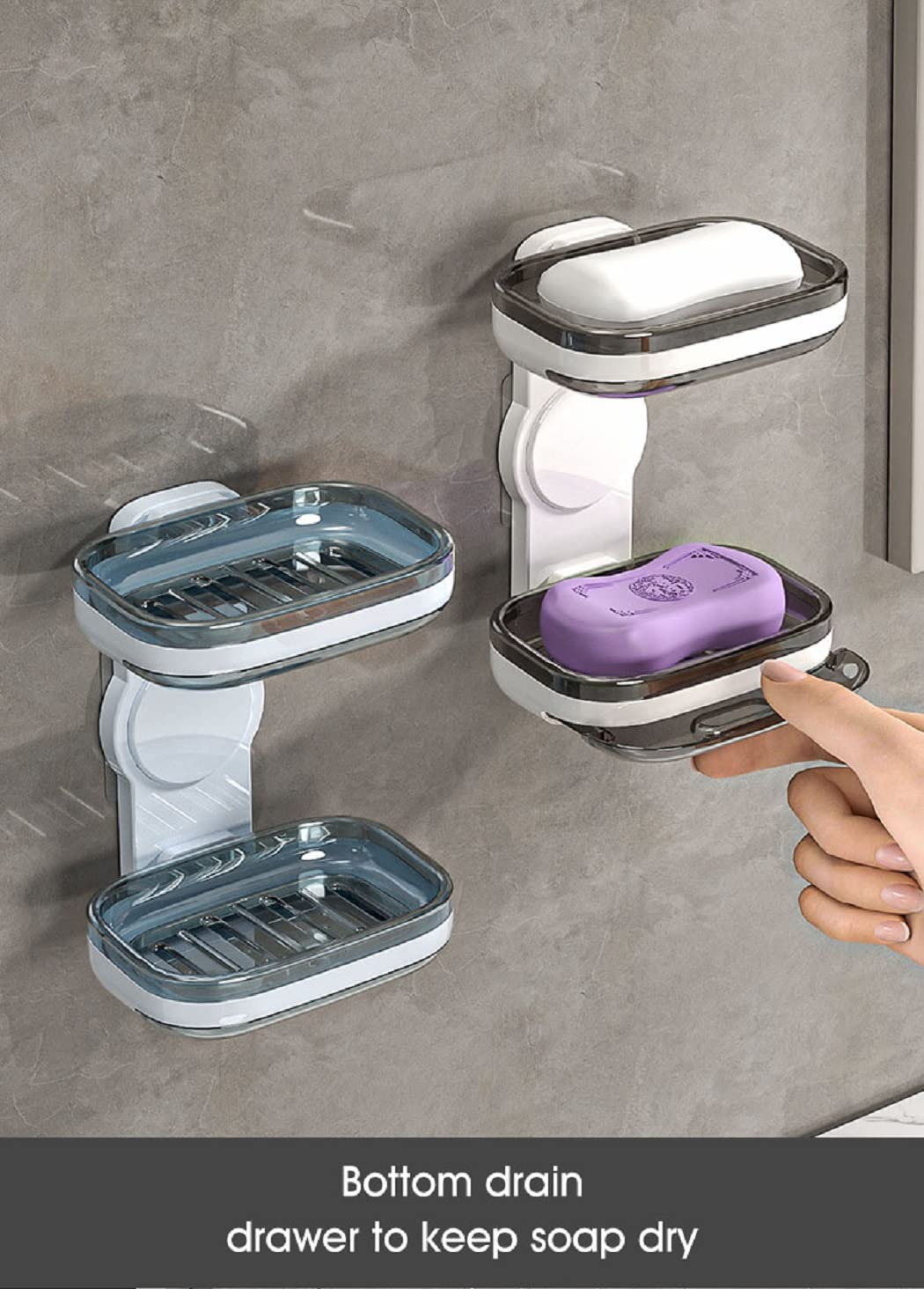 Tyzag Soap Holder For Bathroom, Soap Dish Holder, Soap Stand For Bathroom, Wall Mounted Stickable Self Adhesive Soapcase For Bat