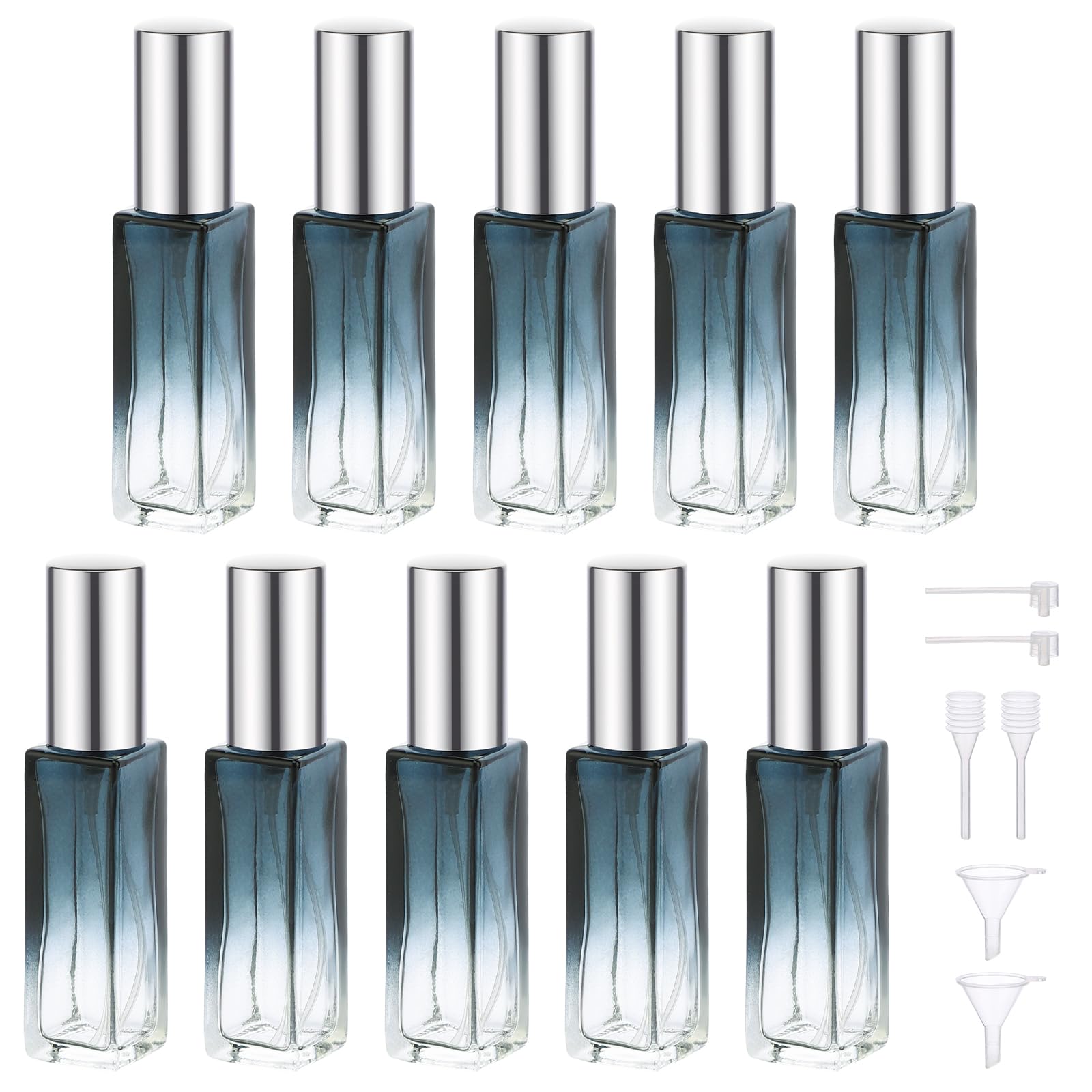 Segbeauty 10Pcs Perfume Travel Refillable, 10Ml Glass Spray Bottles Perfume Atomizer, Mini Travel Size Dispenser Bottle Set Atom