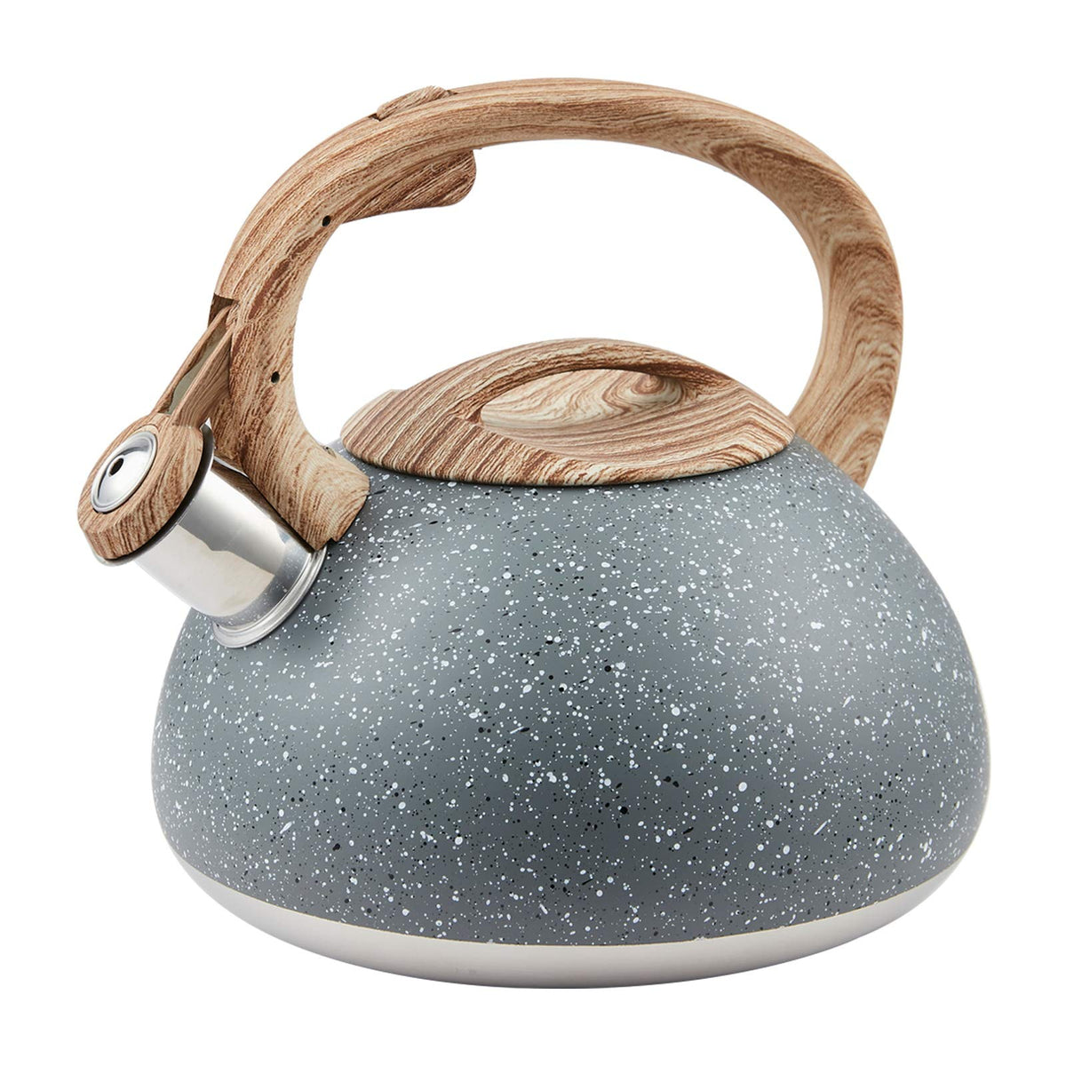 S-P Whistling Tea Kettle Stainless Steel Teapot,Teakettle For Stovetop Induction Stove Top,Fast Boiling Heat Water Tea Pot 2.2 Q
