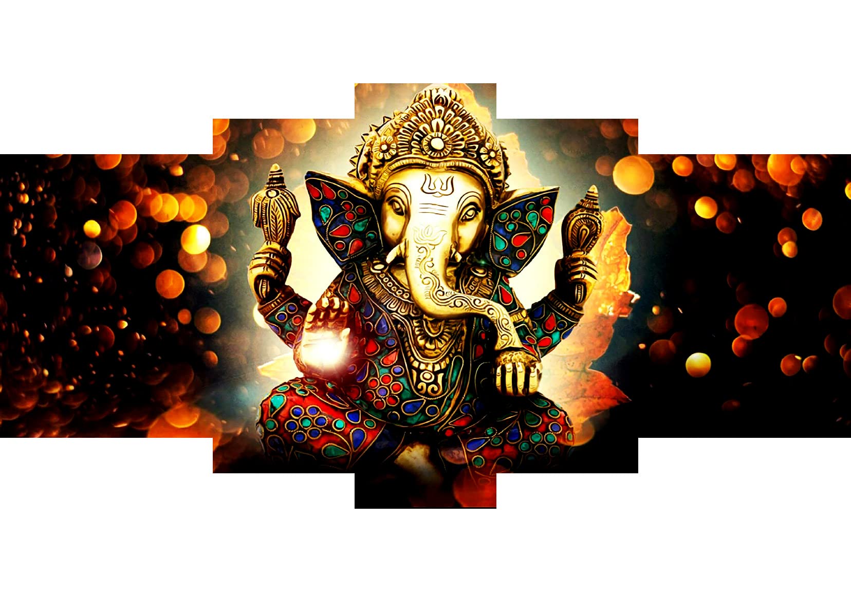 Saf Set Of 5 Wall Painting With Frame For Home Decoration, Living Room, Spa, Office, Hotel Big Size Wall D  Cor 36 Inch X 18 Inc