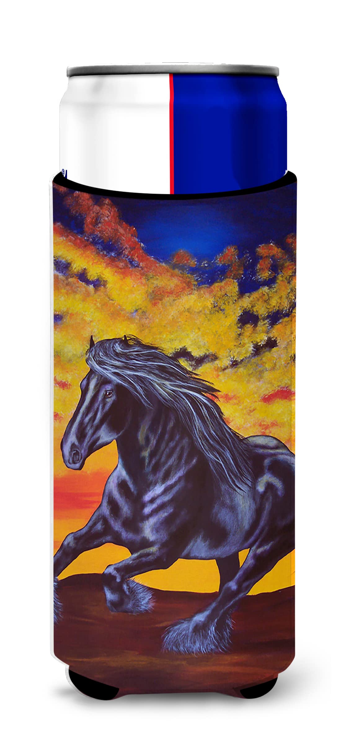 Caroline'S Treasures Amb1241Muk Desert Wind Horse Ultra Hugger For Slim Cans Can Cooler Sleeve Hugger Machine Washable Drink Sle