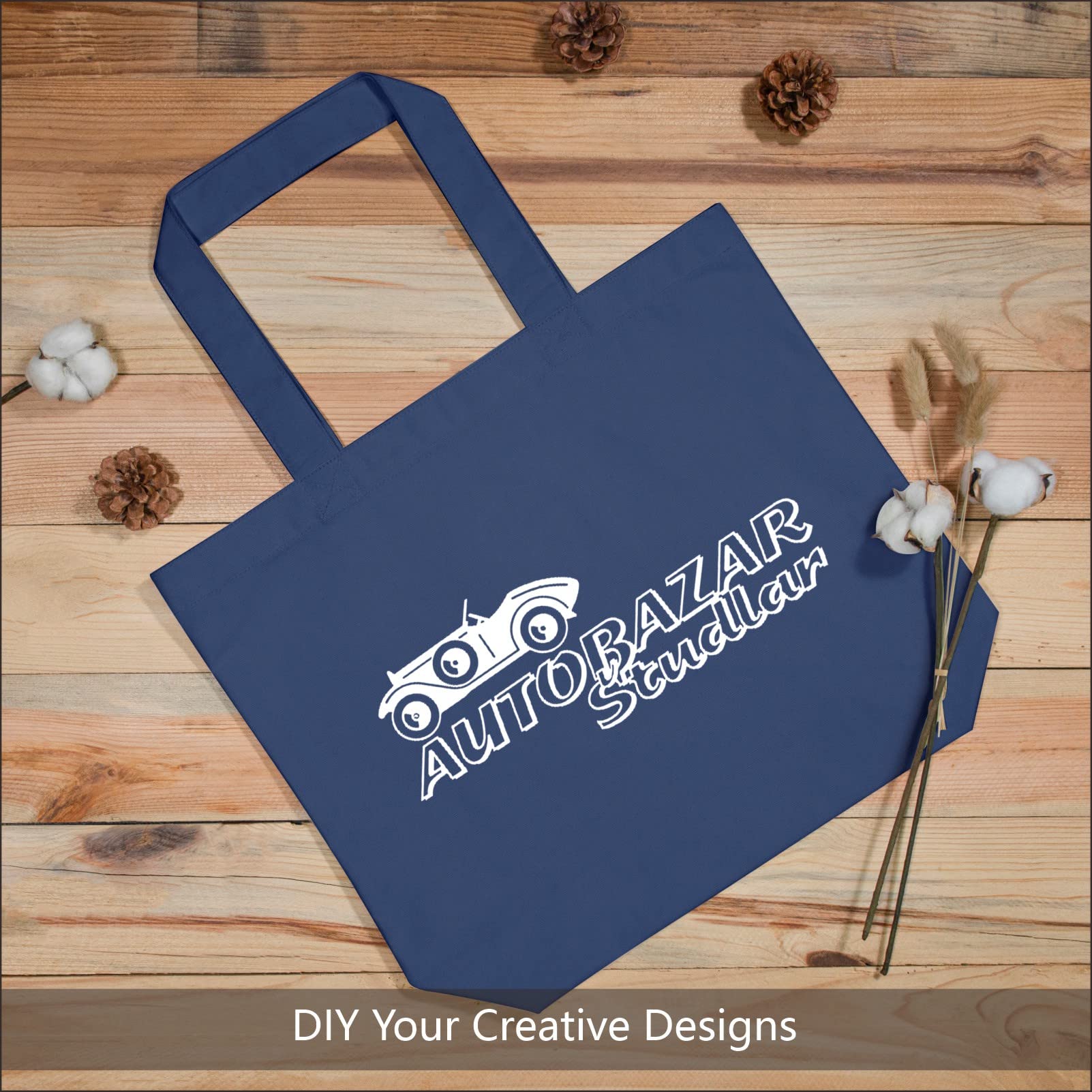 Topdesign 3-Pack Super Strong Large 12Oz Cotton Canvas Tote Bag, Reusable Grocery Shopping Cloth Bags, Fashionable Two-Tone Bags