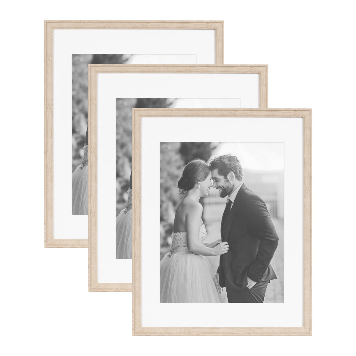 Kate And Laurel Adlynn Rectangle Picture Frame Set Of 3, 14 X 18 Matte ...