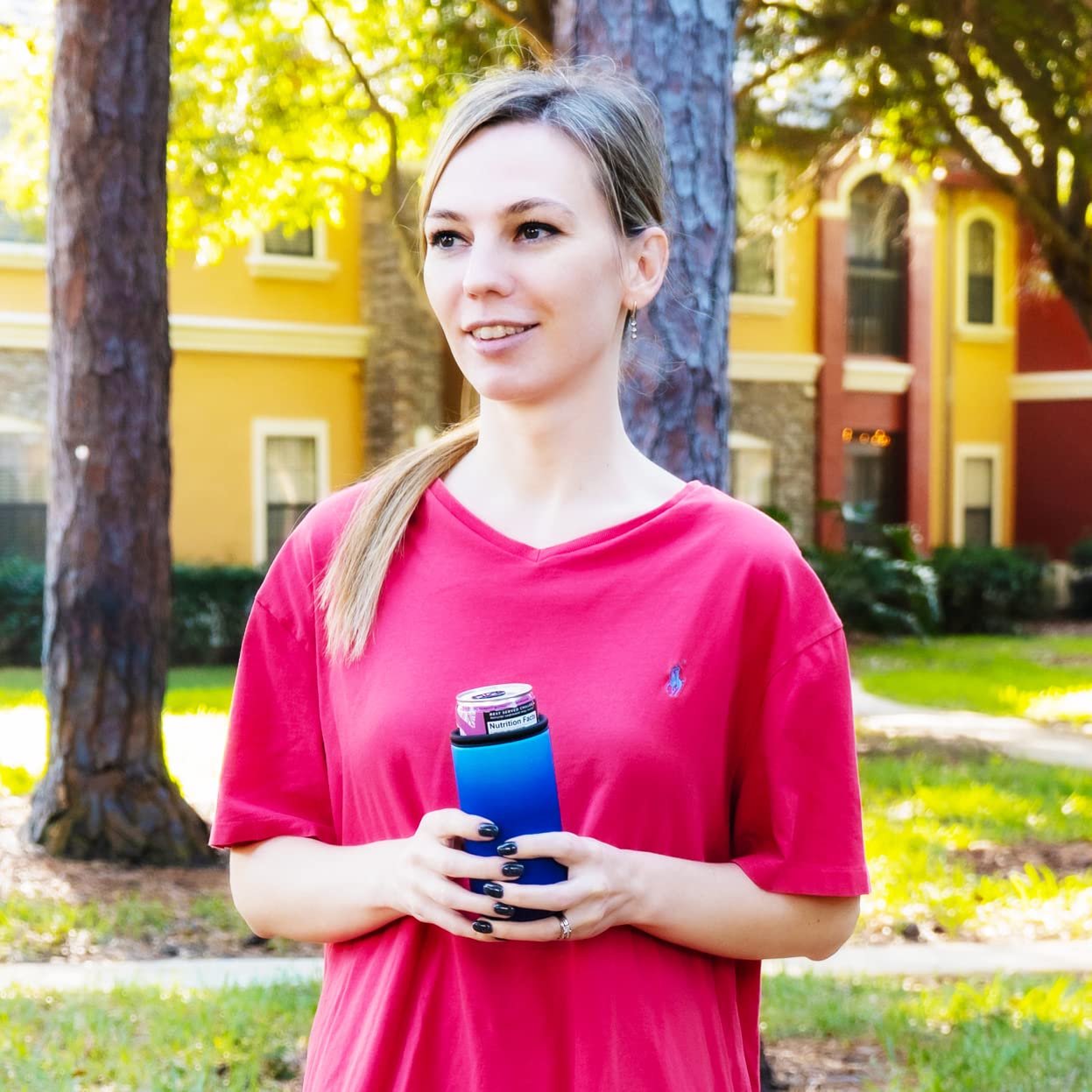 Tahoebay Ombre Cooler Sleeves For Cans And Bottles - Memory Foam (4-Pack) (16Oz Can)
