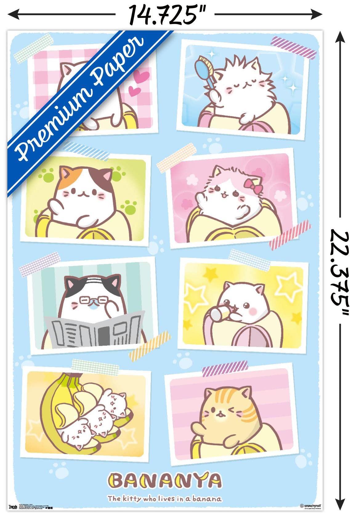 Trends International Bananya - Grid Wall Poster, 14.725'' X 22.375'', Premium Unframed Version