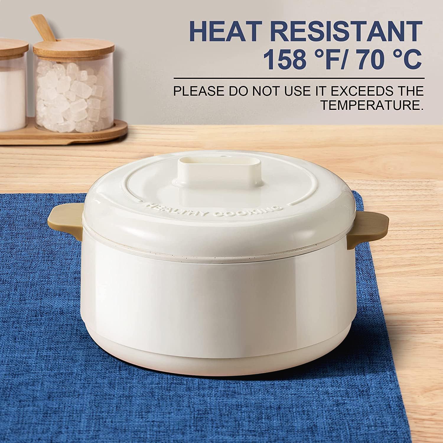 Homing Navy Blue Cotton Linen Blend Placemats For Dining Table Set Of 6 - Washable Farmhouse Kitchen Mats For Indoors & Outdoors