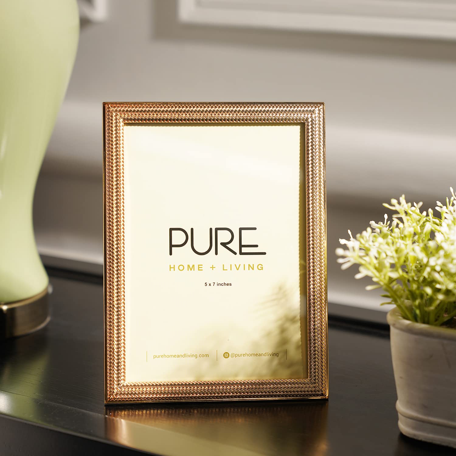 Pure Home + Living Allure Rose Gold Plated Photo Frame, Tabletop Photo Frame,Decorative Picture Frames For Home Dcor, Office Des