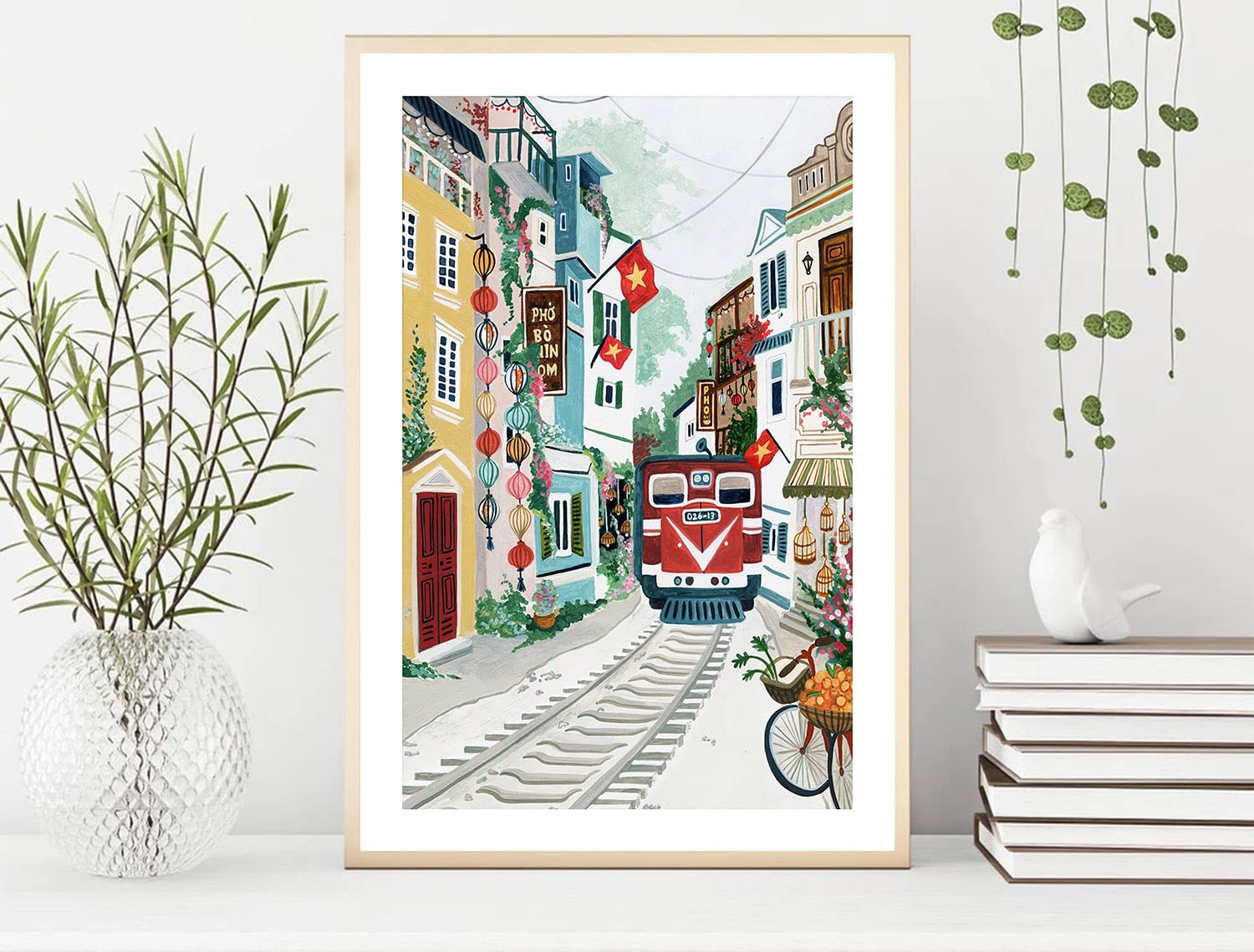 Nationcog Hanoi Vietnam Art Print, Train Street Vietnam, Southeast Asia, Backpacking, Vietnamese Wall Art, Travel Gift, Travel P