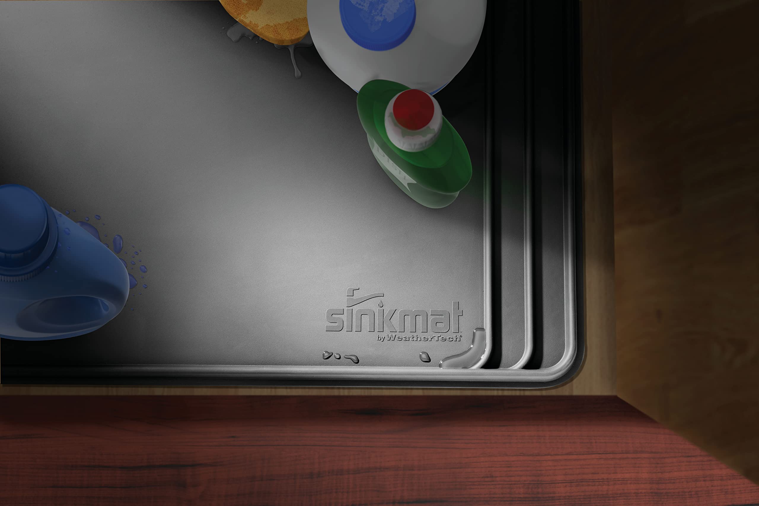 Weathertech Sinkmat - Waterproof Under Sink Liner Mat For Kitchen Bathroom - 34    X 22    Inches - Durable, Flexible Tray - Hom