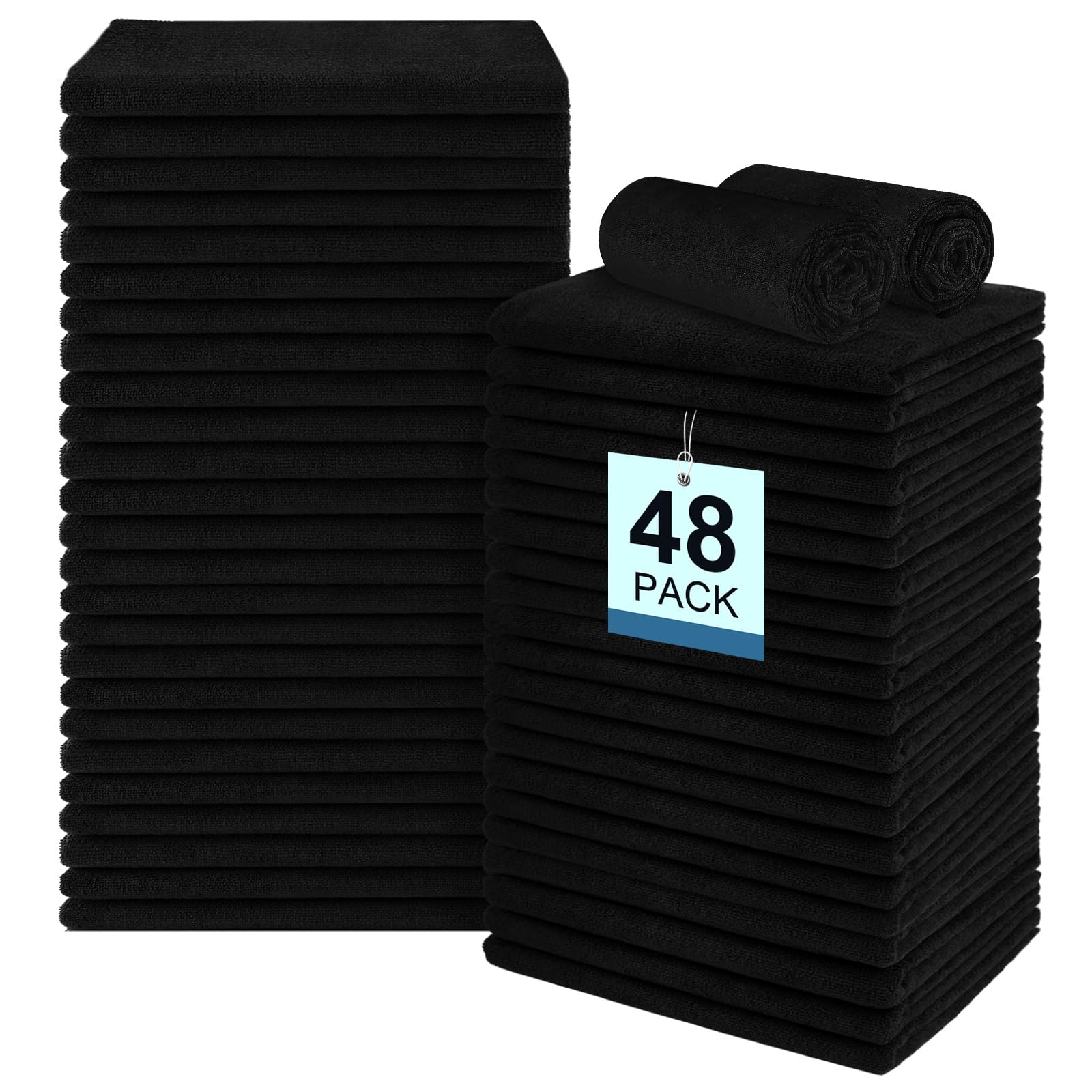 Unimade 48 Pack Salon Towels - Highly Absorbent And Quick Drying Hand Towel, Premium Wash Cloths For Bathroom, Gym, Shower, Hote