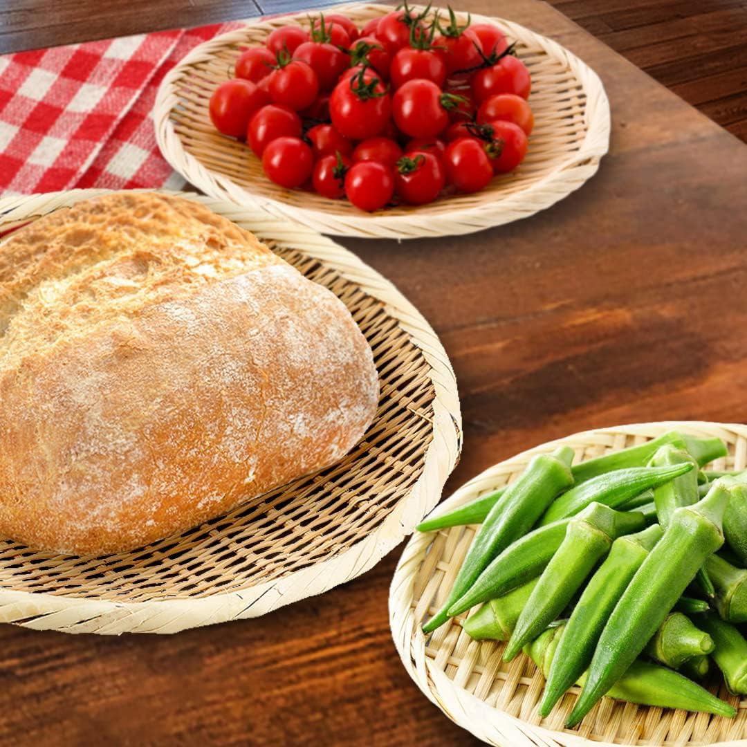 Tikusan Bamboo Round Zaru Basket Colander For Soba, Udon And Noodles (11.8'' (30Cm))