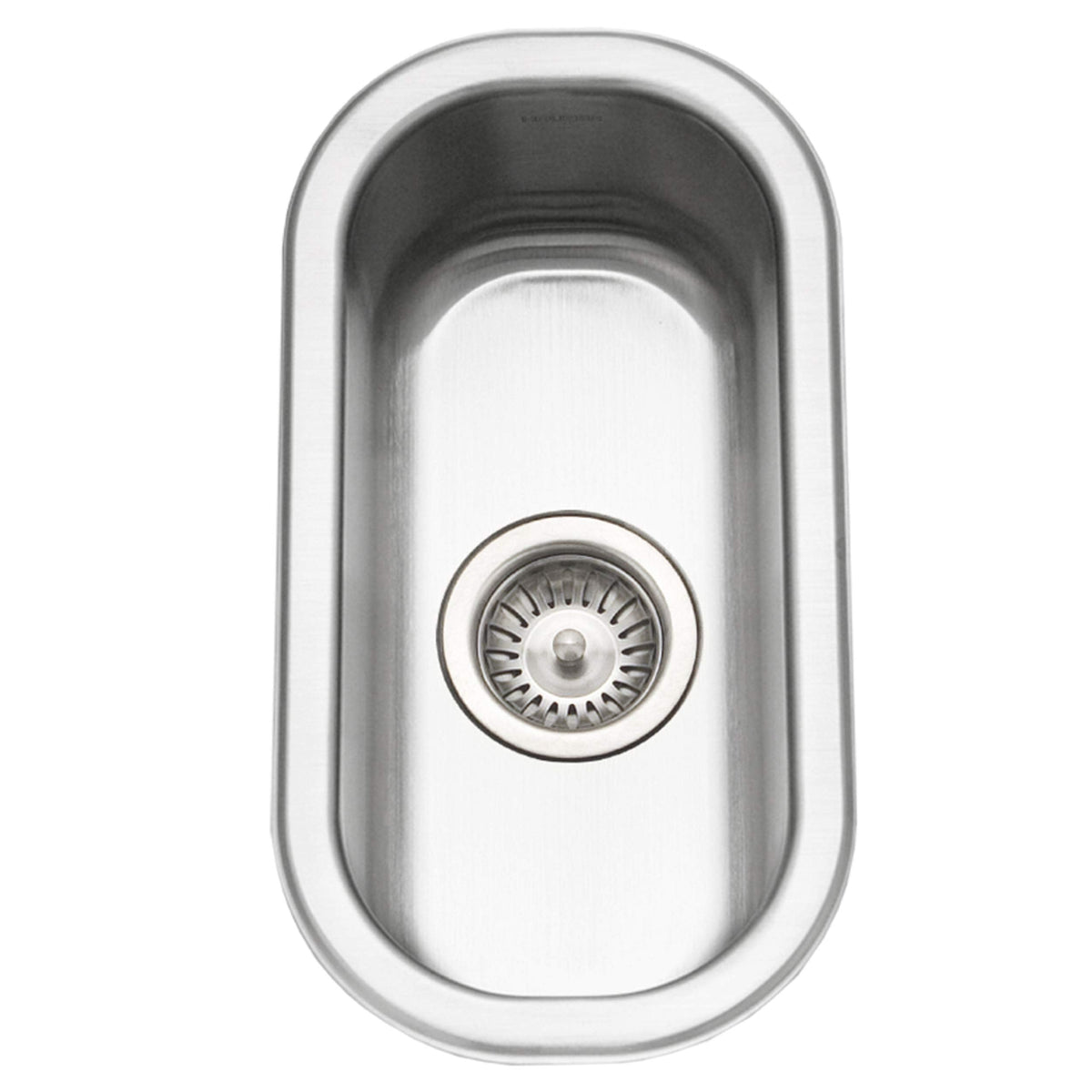 Houzer Cs-1105-1 Club 10 Inch Stainless Steel Undermount Strainer-Cs-1105-1 Bar Sink With Basket Strainer, 9-5/16'' X 17-15/16''