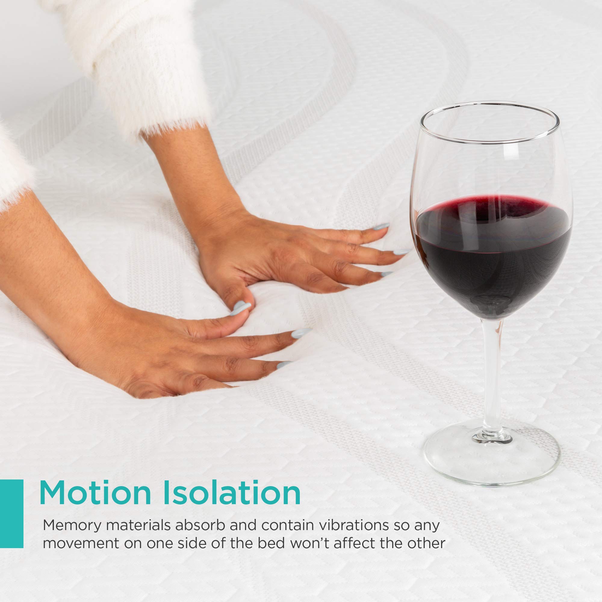 Best Choice Products 12 Inch, Green Tea Charcoal 12 Inch, Green Tea Charcoal Cooling Gel Memory Foam Mattress, Fiberglass Free,