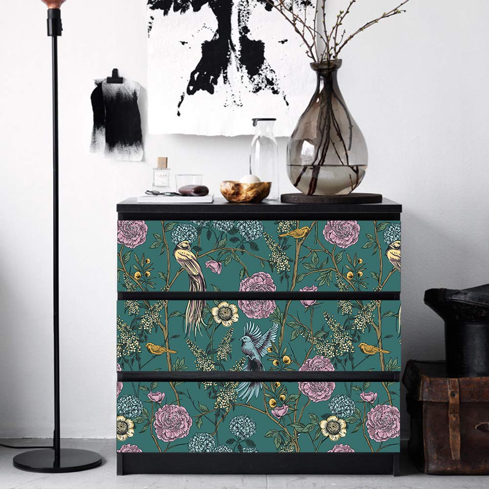 Self-Adhesive Dresser Sticker, Peel And Stick Furniture Stickers/Decals, Removable Furniture Skin (007, Malm)