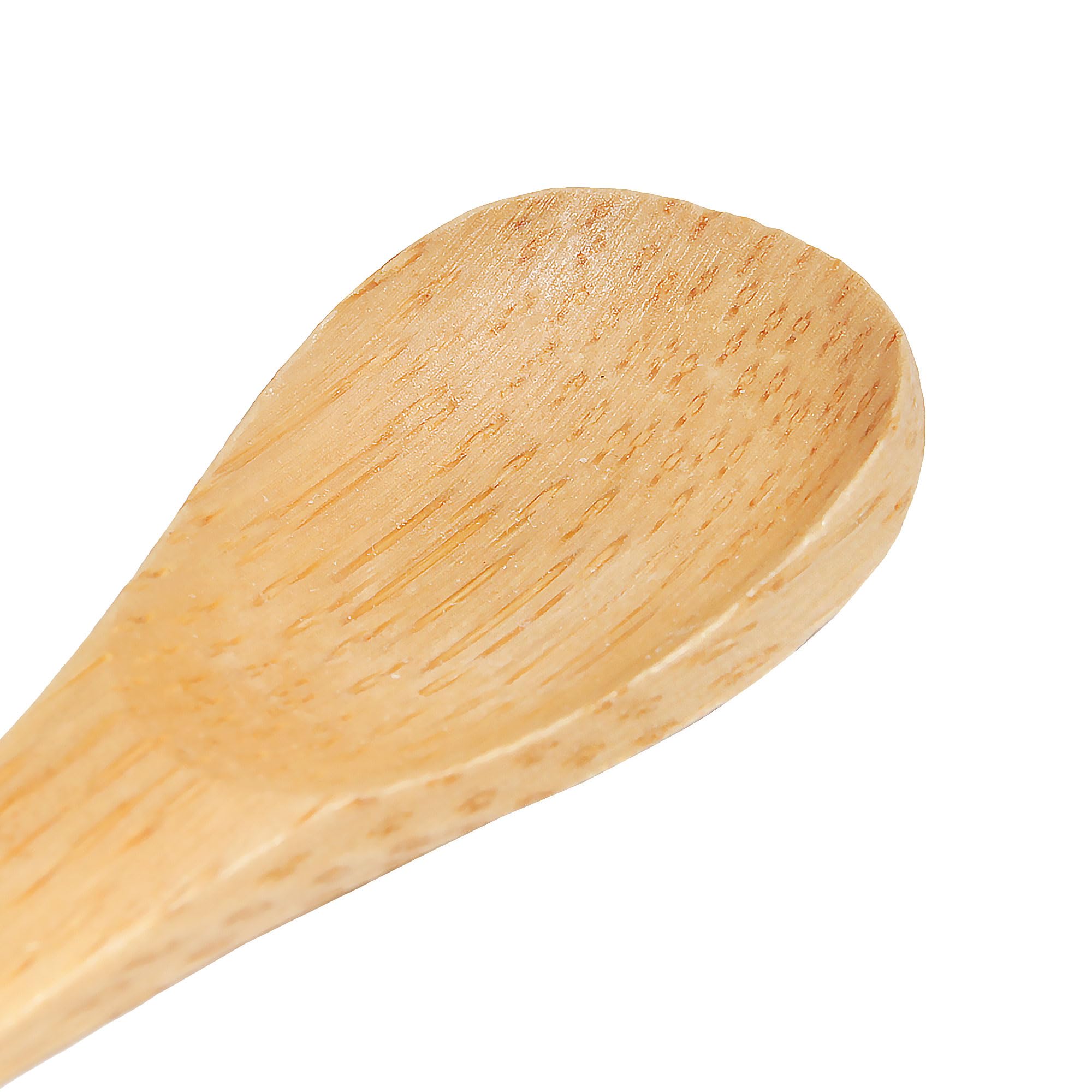 Bamboo Tiny Spoon/Mini Wooden Spoons For Salt And Spices, 10Pcs Carbonized Brown 3.5''