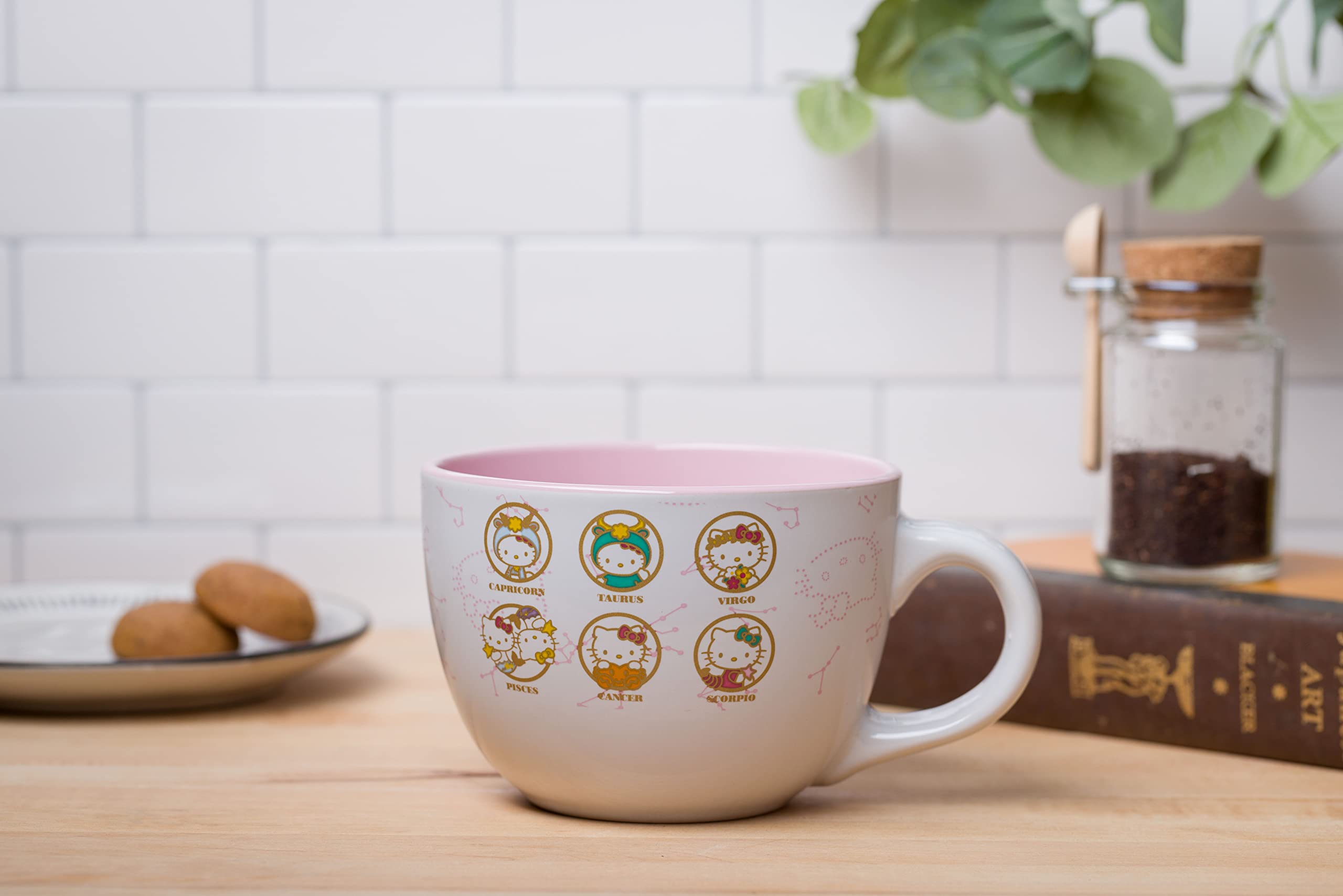 Silver Buffalo Hello Kitty Zodiac Ceramic Soup Mug, 24 Ounces