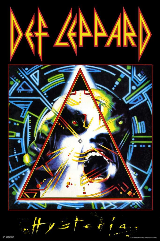 Def Leppard Hysteria Album Cover Heavy Metal Music Merchandise Retro Vintage 80S Aesthetic Band Cool Wall Art Print Poster 16X24