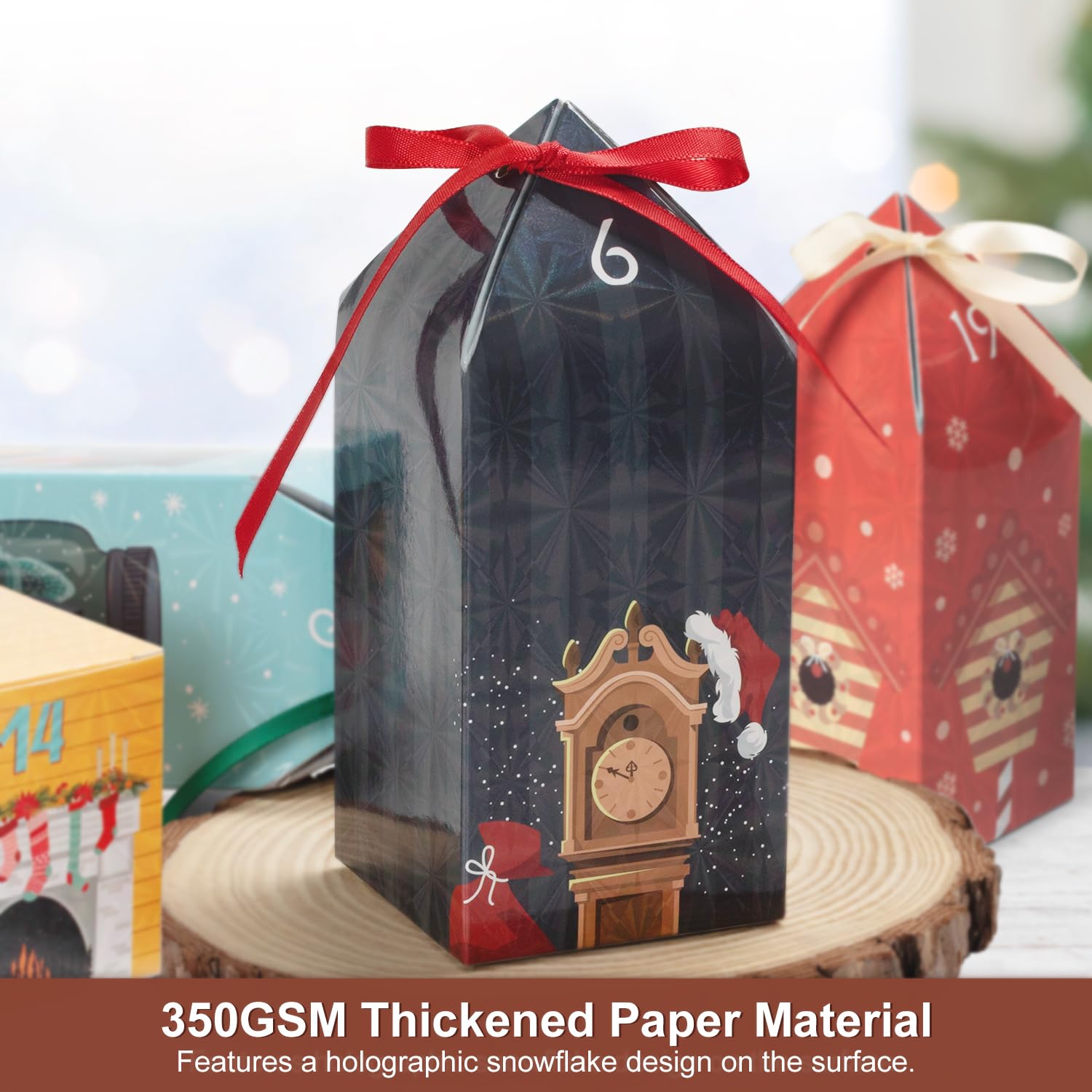 DIY Christmas Advent Calendar Boxes to Fill, 25 Numbered Empty Advent Calendar Houses Boxes, 2025 Countdown Advent Calendars Sur