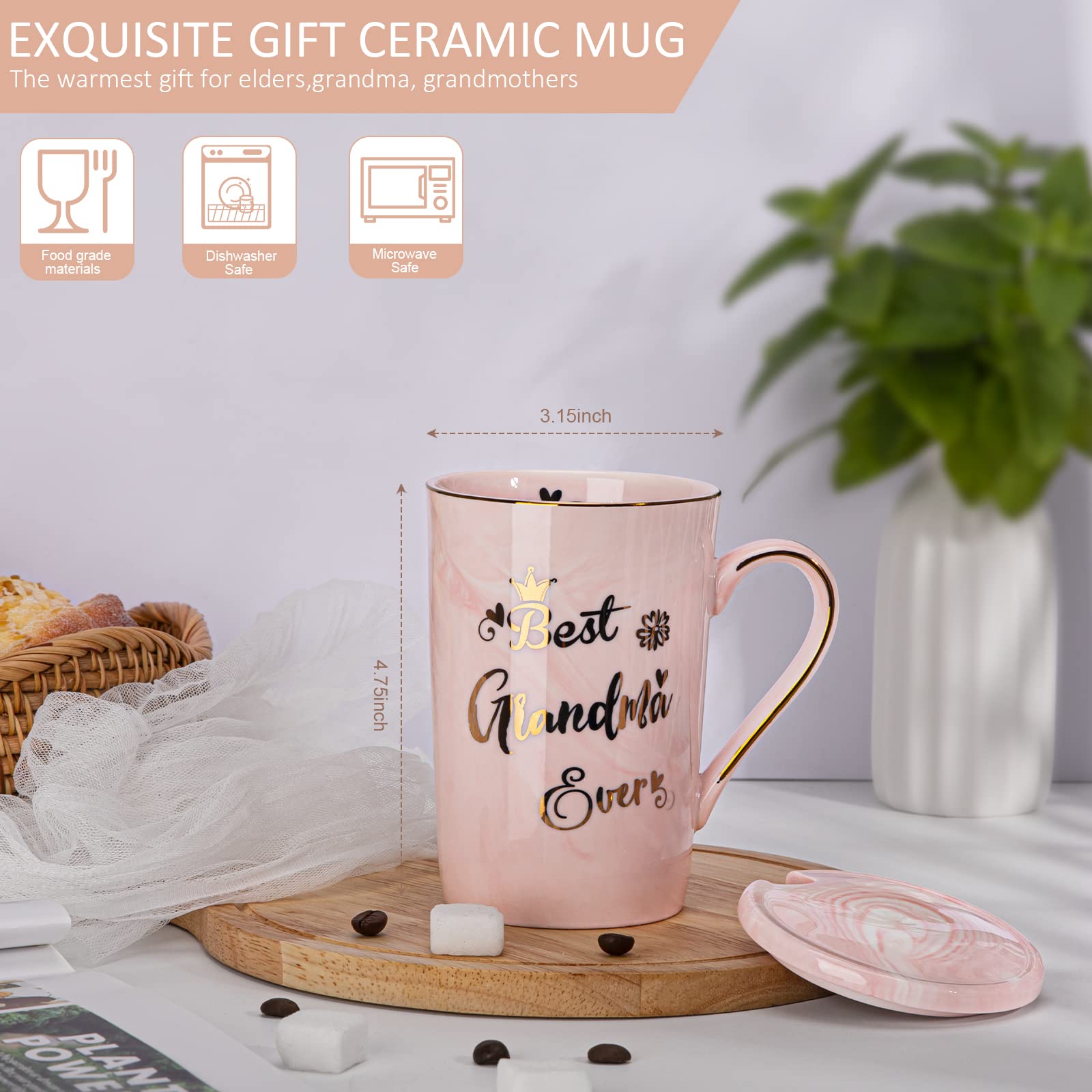 Grandma Gifts - Mothers Day Gifts For Grandma - Best Grandma Ever Mug - Unique Birthday Gifts Ideas For Grandma, Grandmother - M