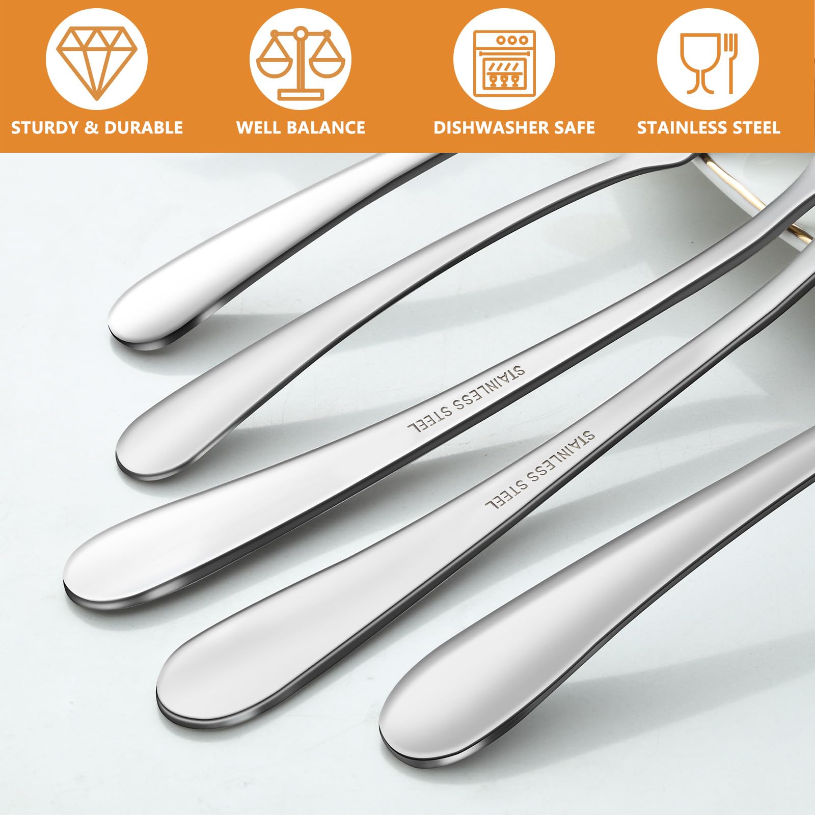 Bewos Serving Utensils, 16-Piece Large Serving Set, 9.1    Serving Spoons, 9.1    Slotted Spoons, 9.1    Serving Forks, 9.5    S