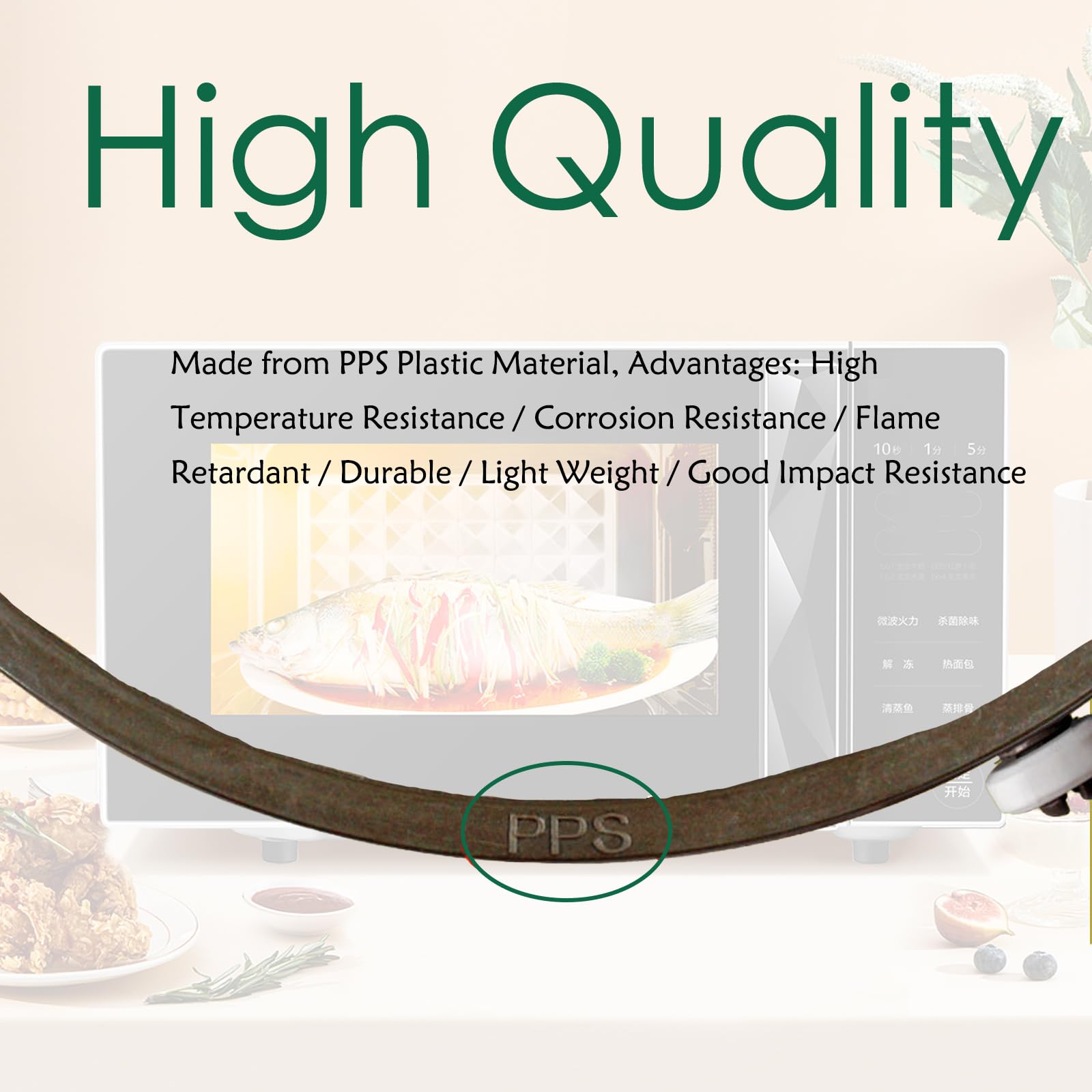 7 Inch Microwave Turntable Ring,Rotating Ring Roller,Glass Plate Tray Support Holder,Replacement Inner Ring,Microwave Oven Tray